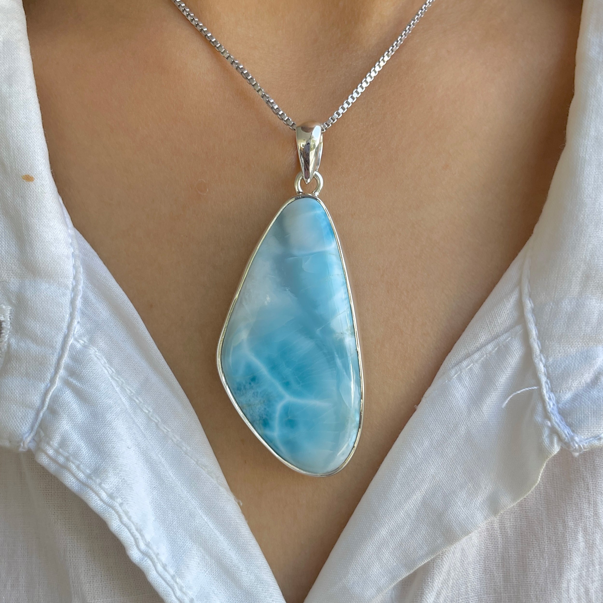 Larimar Pendant-(LAR-P-1644.)