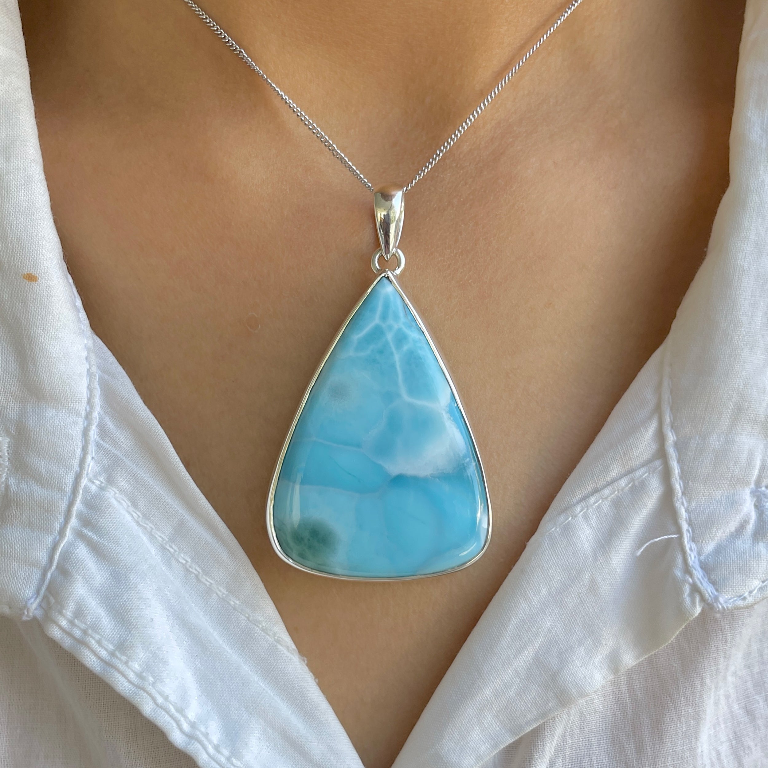 Larimar Pendant-(LAR-P-1645.)