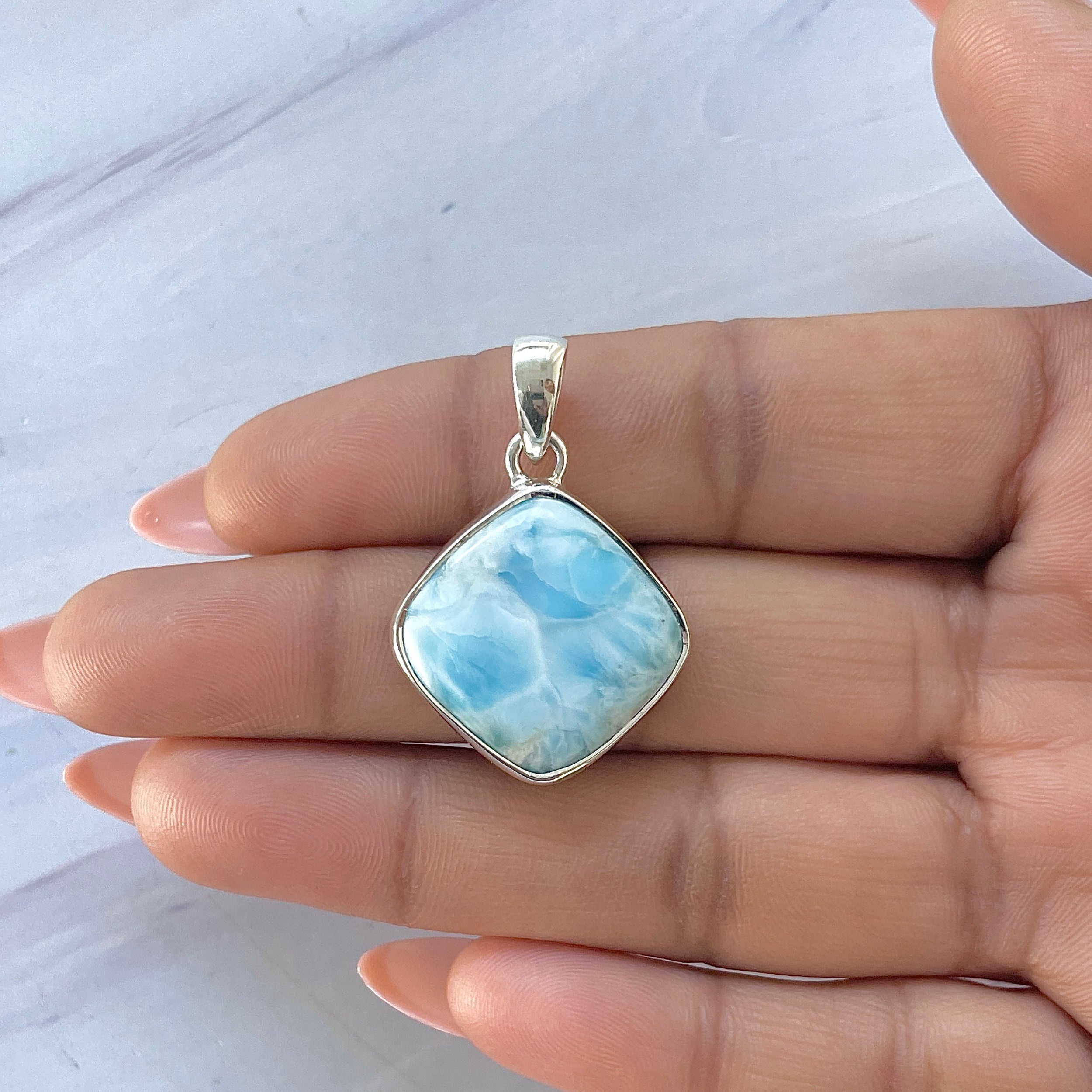 Larimar Pendant-(LAR-P-1646.)