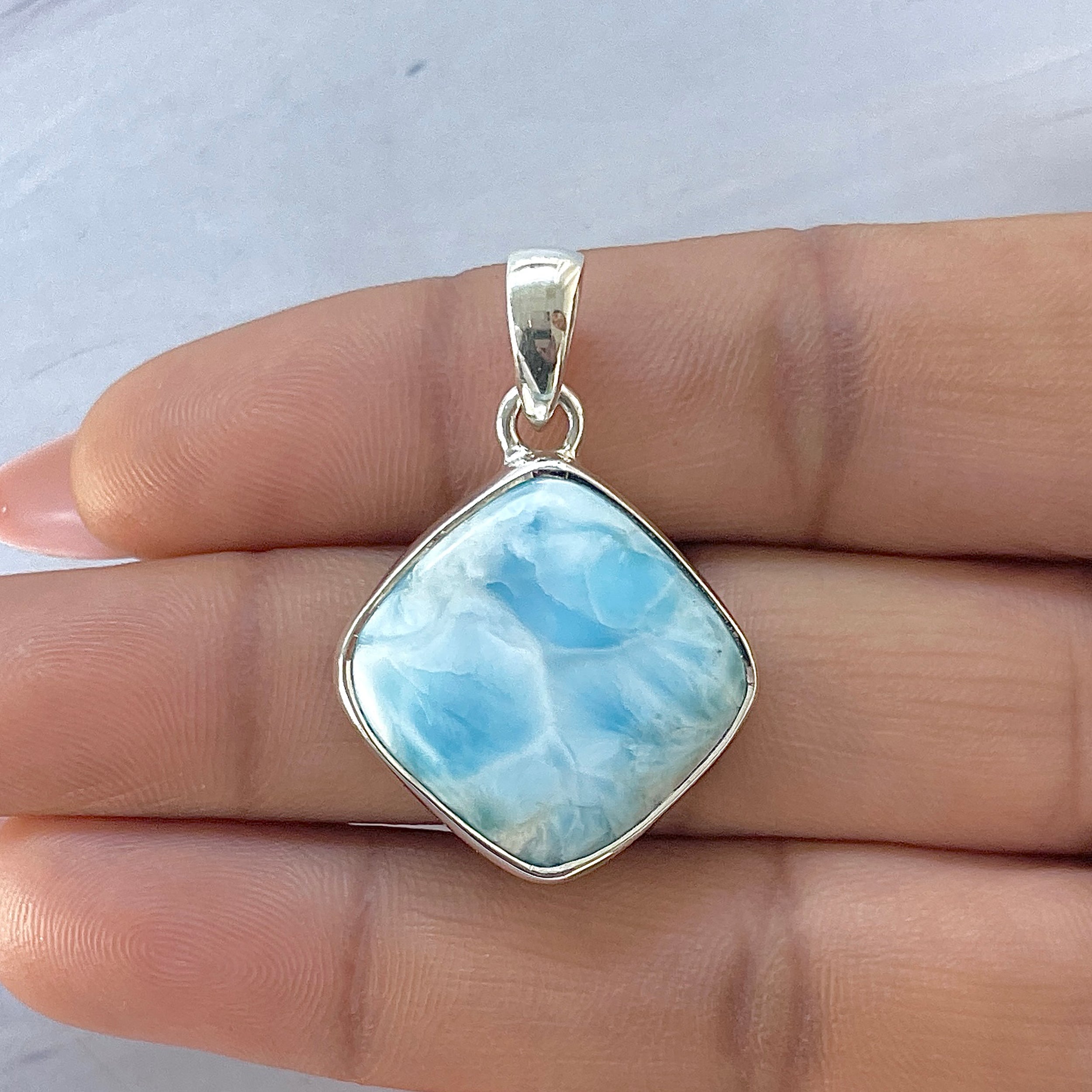 Larimar Pendant-(LAR-P-1646.)