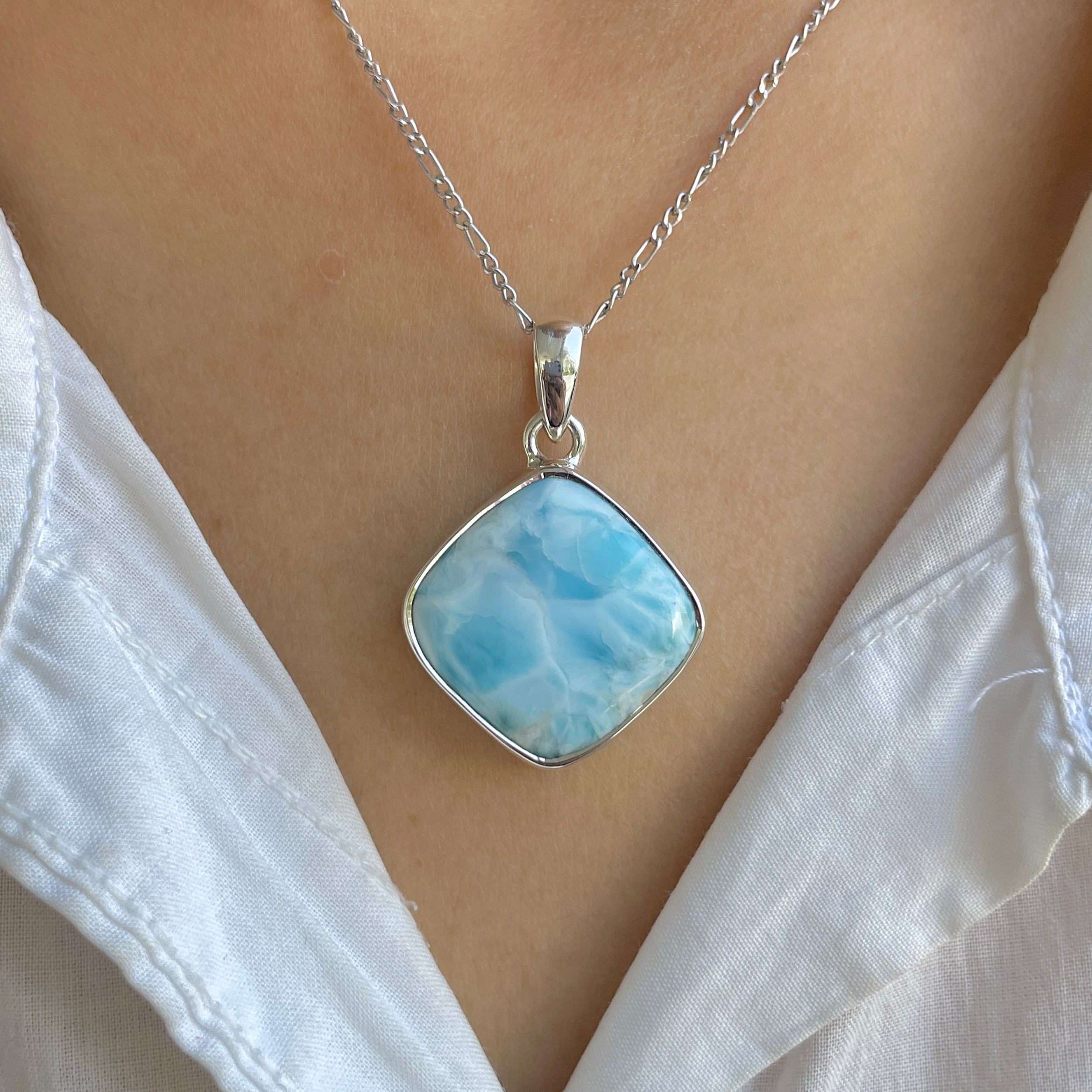 Larimar Pendant-(LAR-P-1646.)