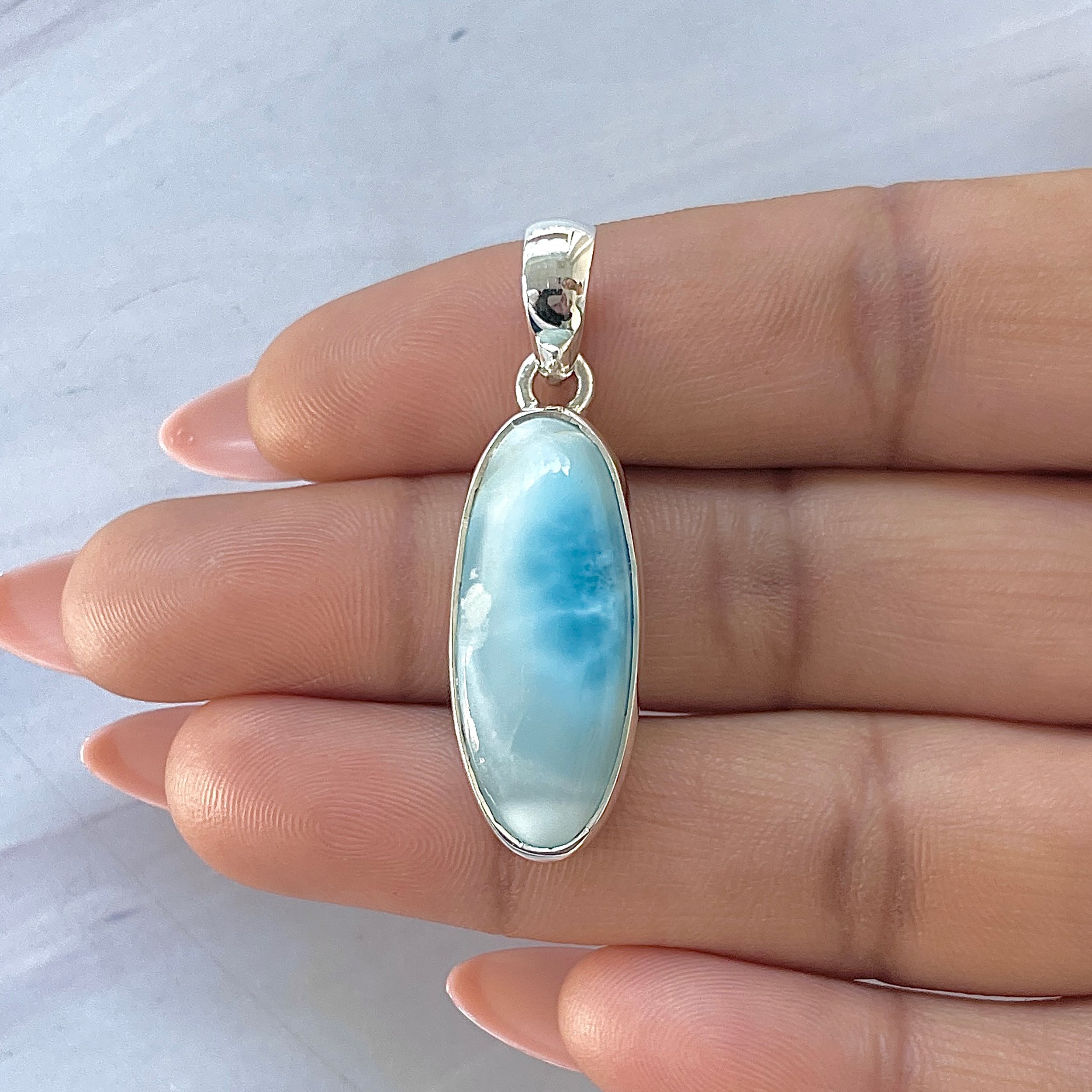Larimar Pendant-(LAR-P-1647.)