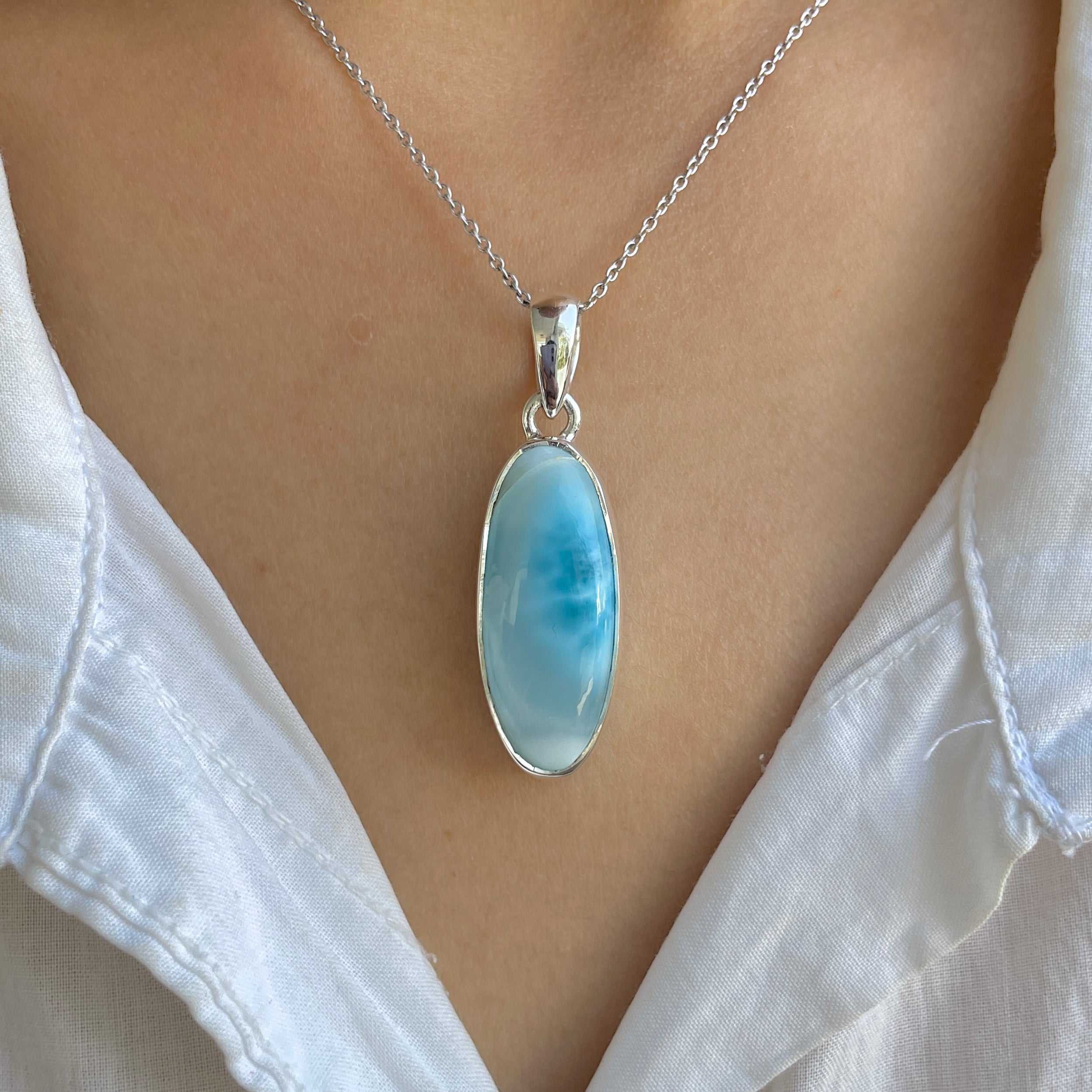 Larimar Pendant-(LAR-P-1647.)
