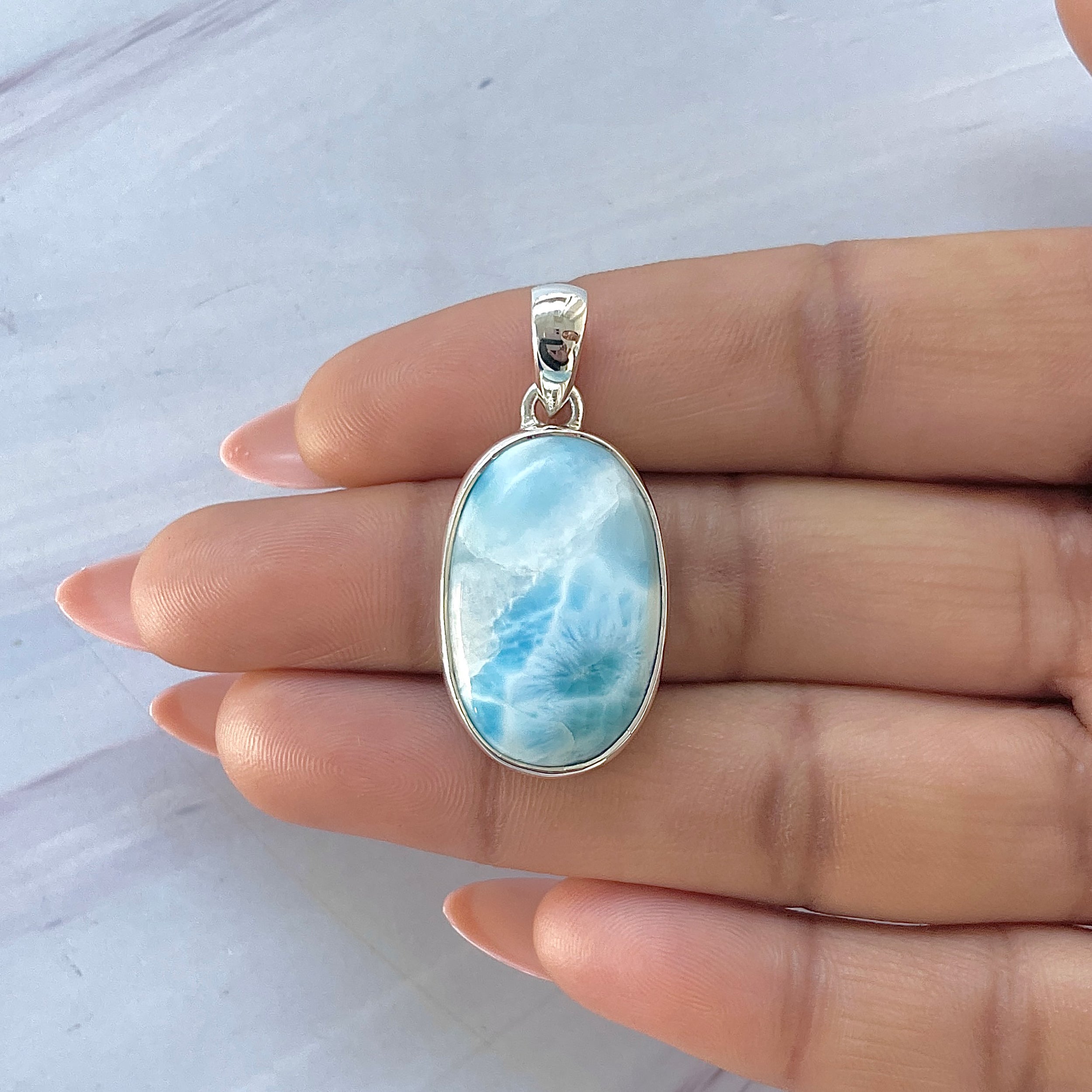 Larimar Pendant-(LAR-P-1648.)