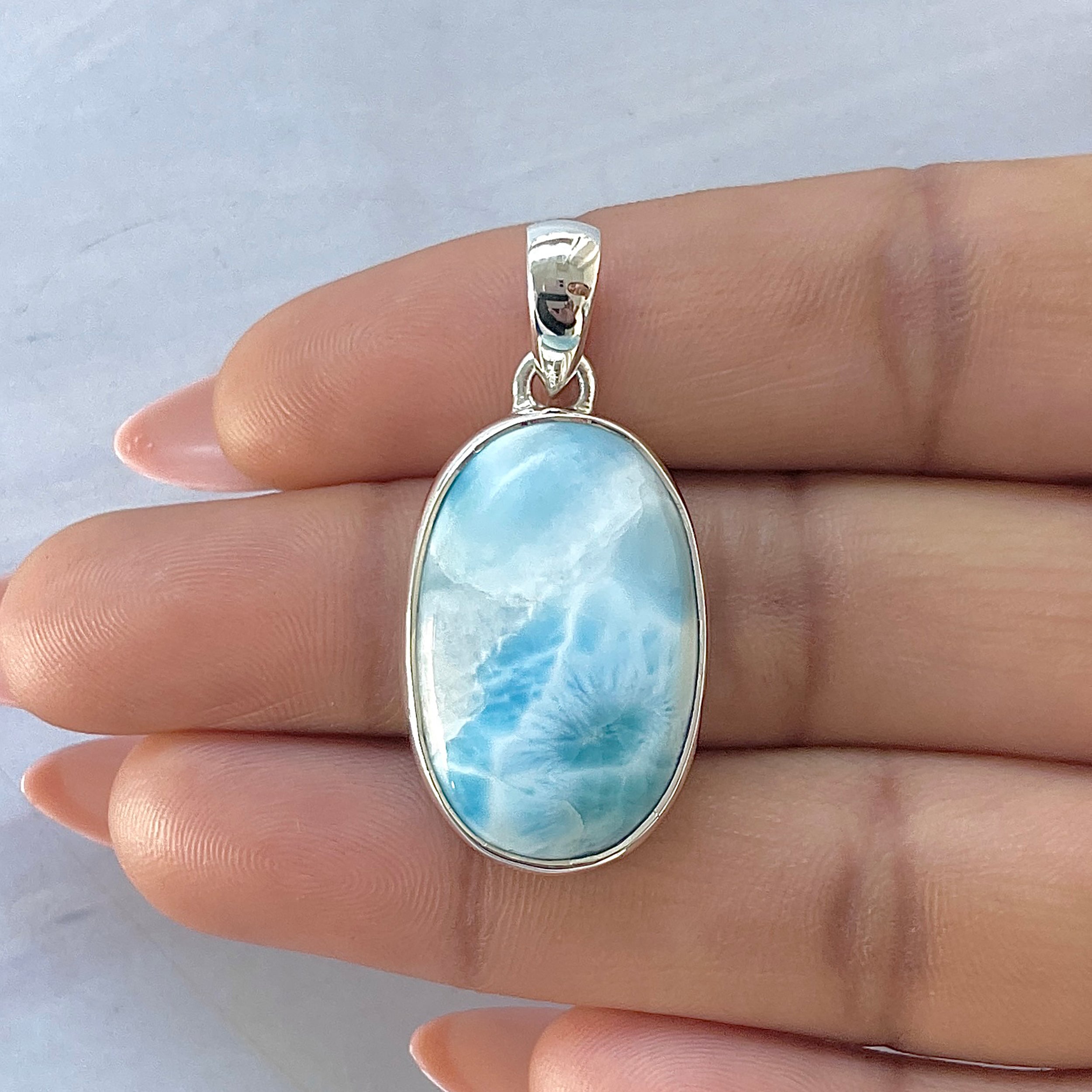 Larimar Pendant-(LAR-P-1648.)