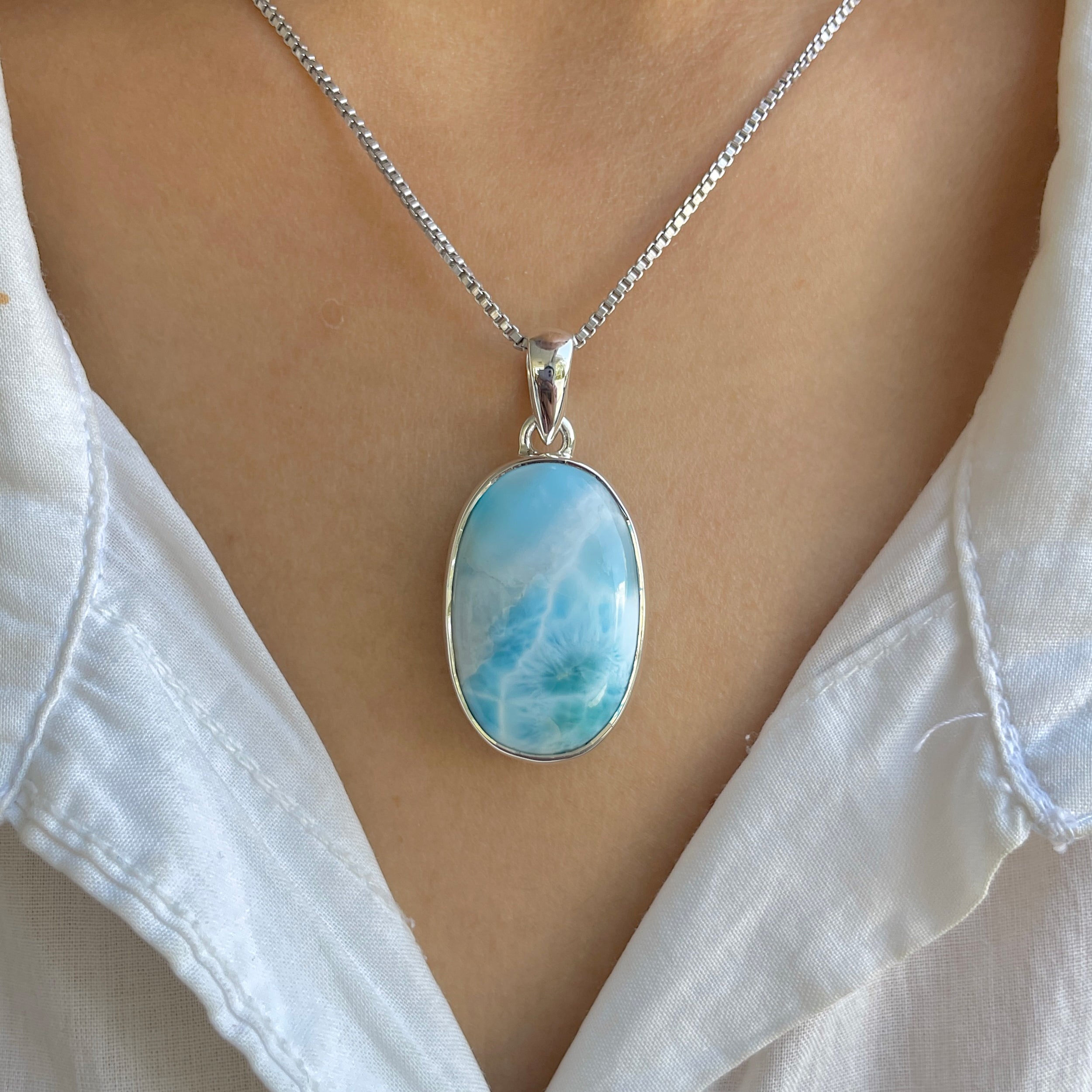 Larimar Pendant-(LAR-P-1648.)