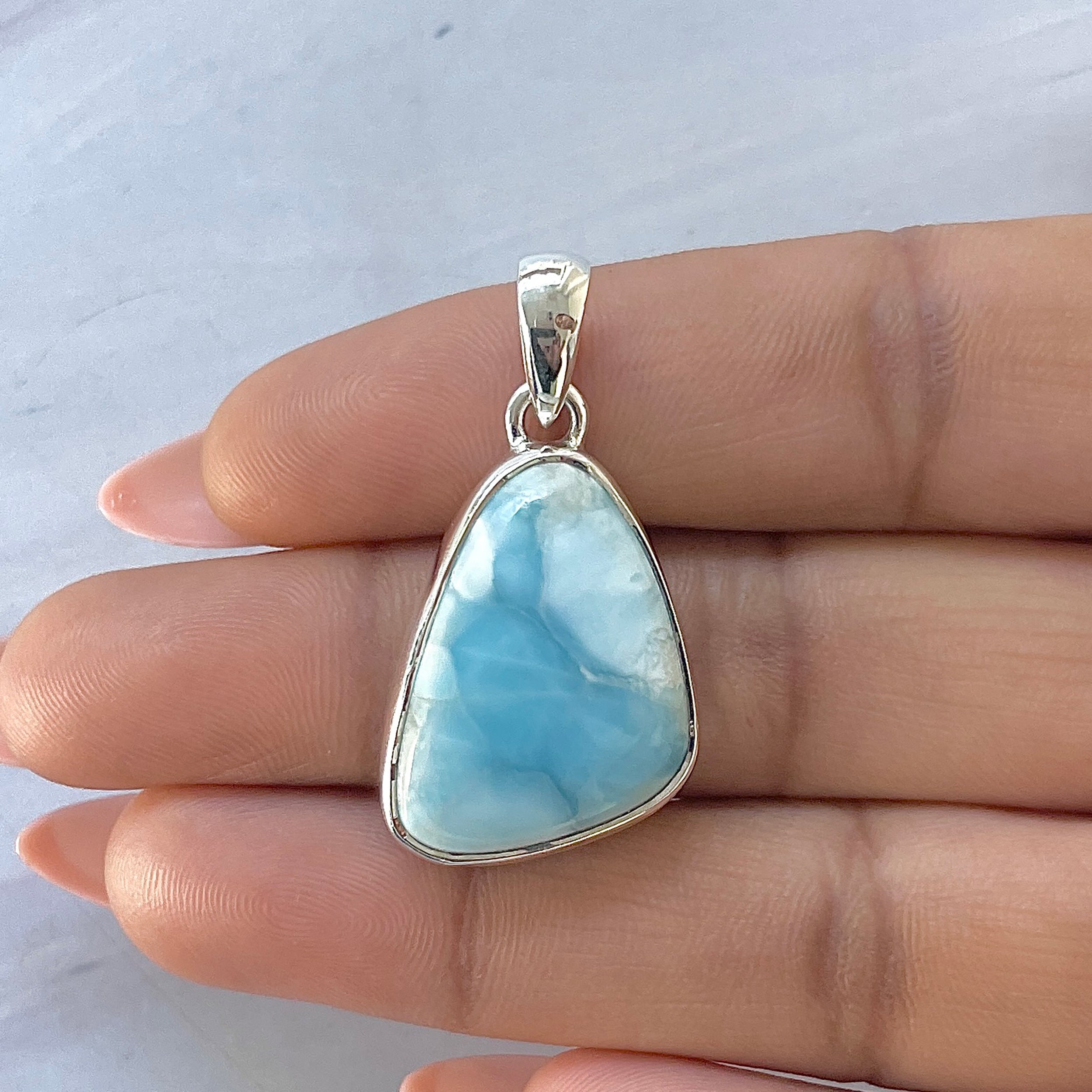 Larimar Pendant-(LAR-P-1649.)