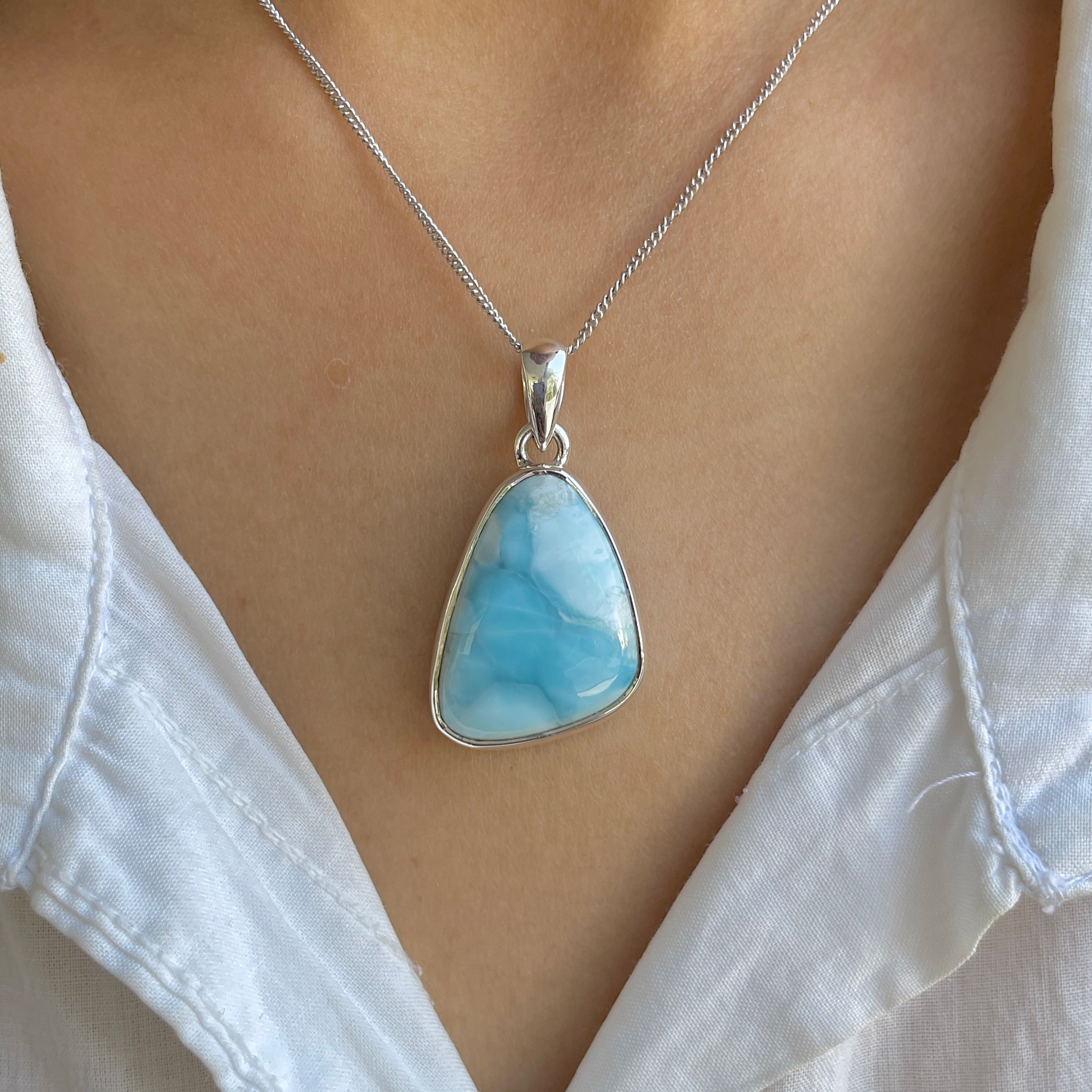 Larimar Pendant-(LAR-P-1649.)