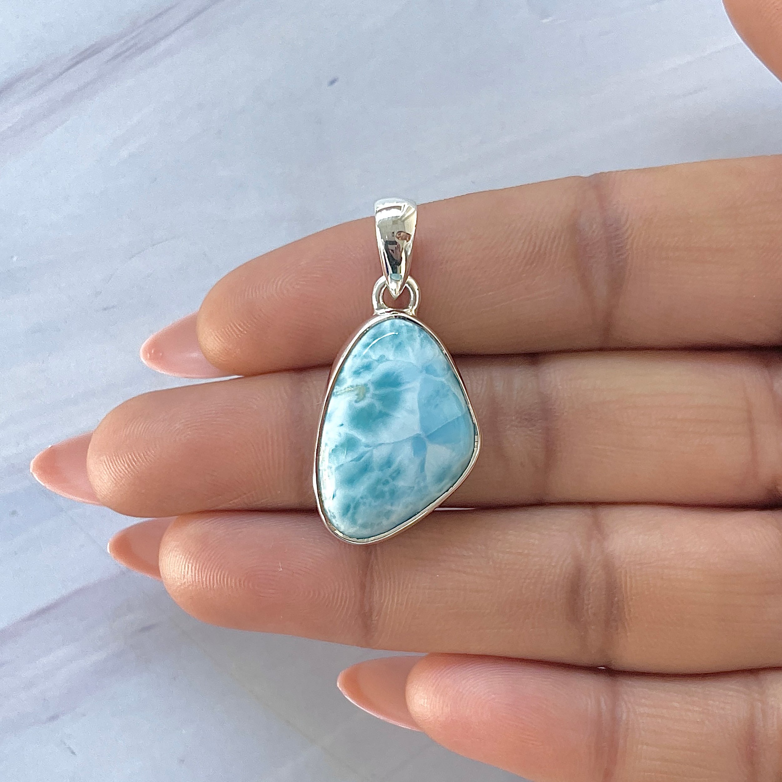 Larimar Pendant-(LAR-P-1651.)