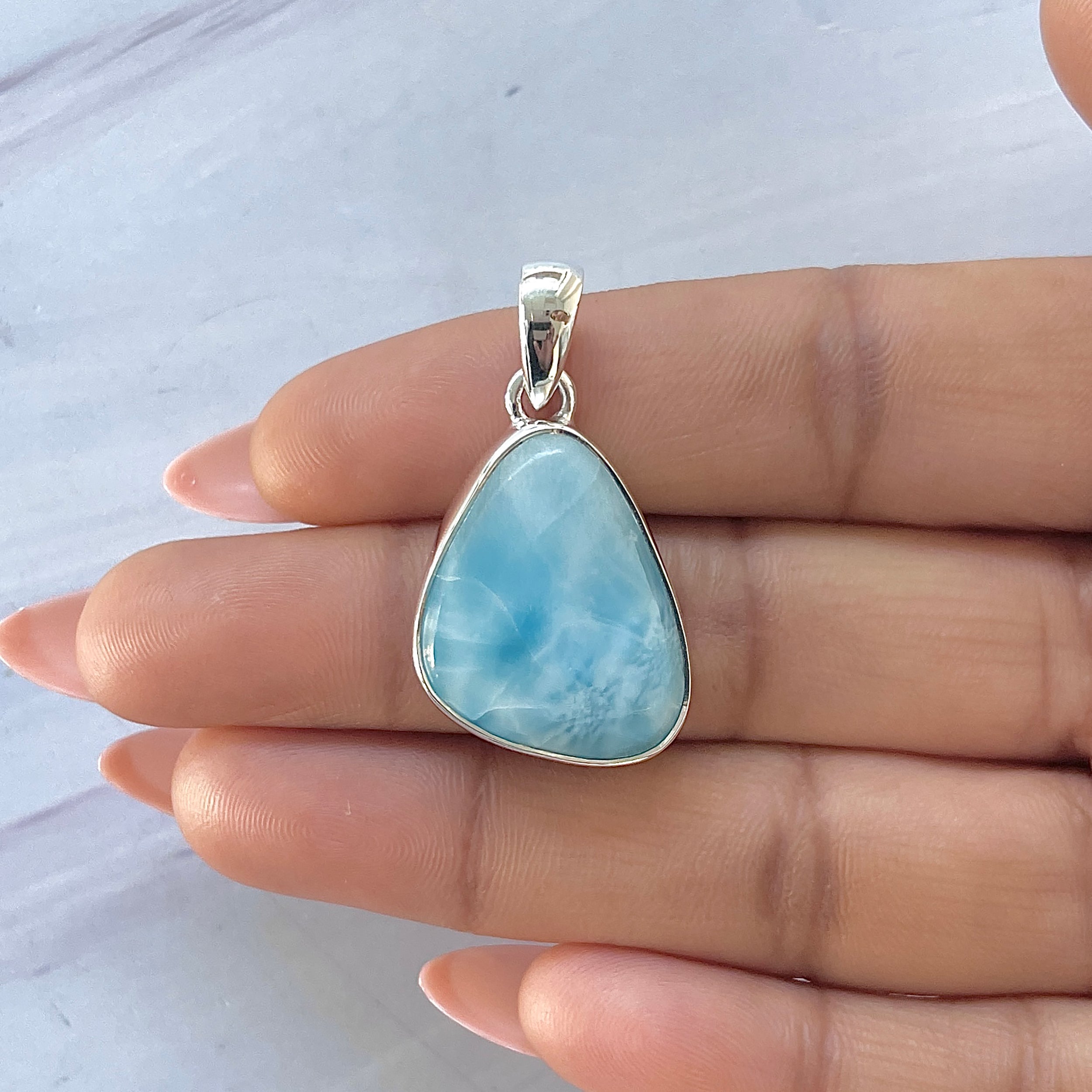Larimar Pendant-(LAR-P-1652.)