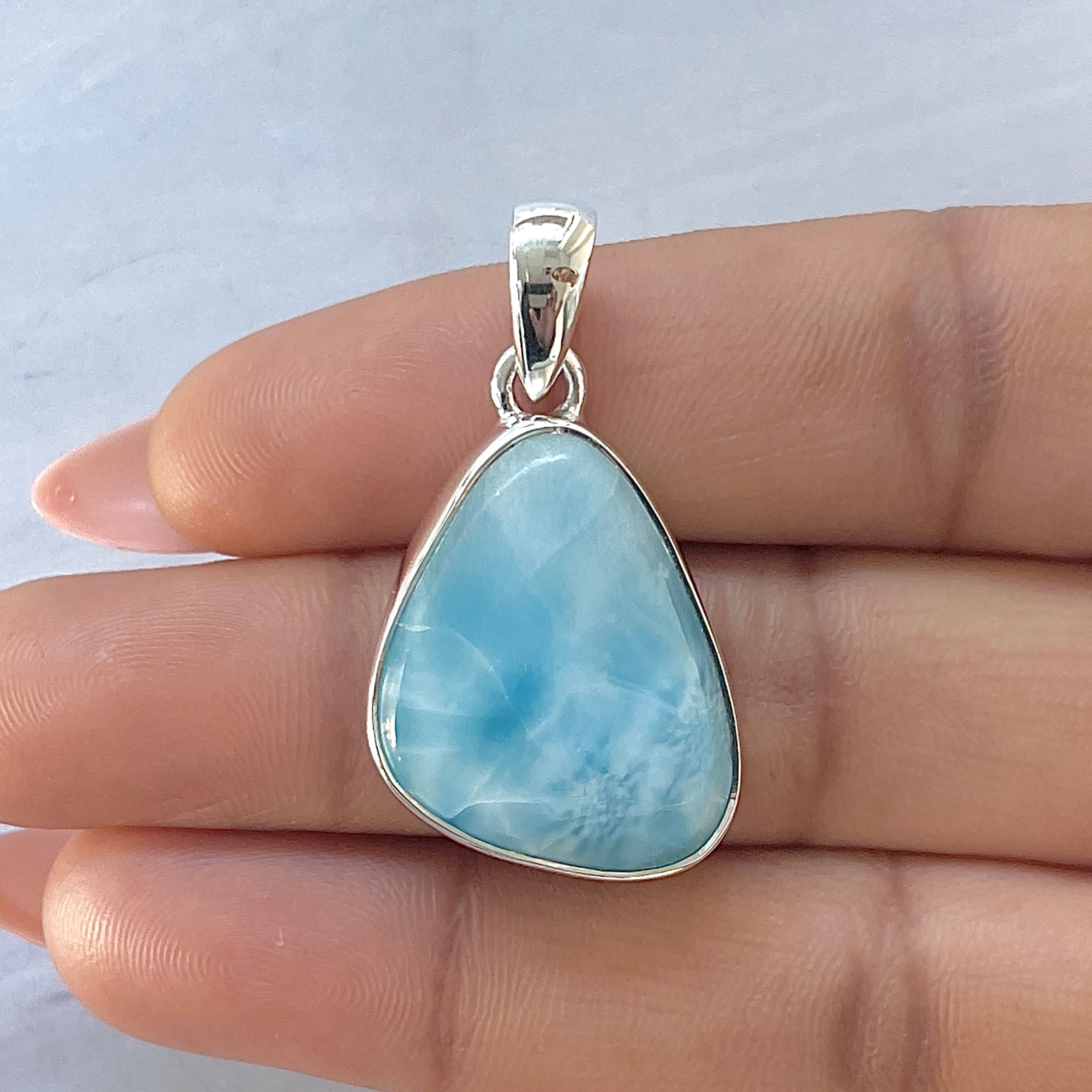 Larimar Pendant-(LAR-P-1652.)