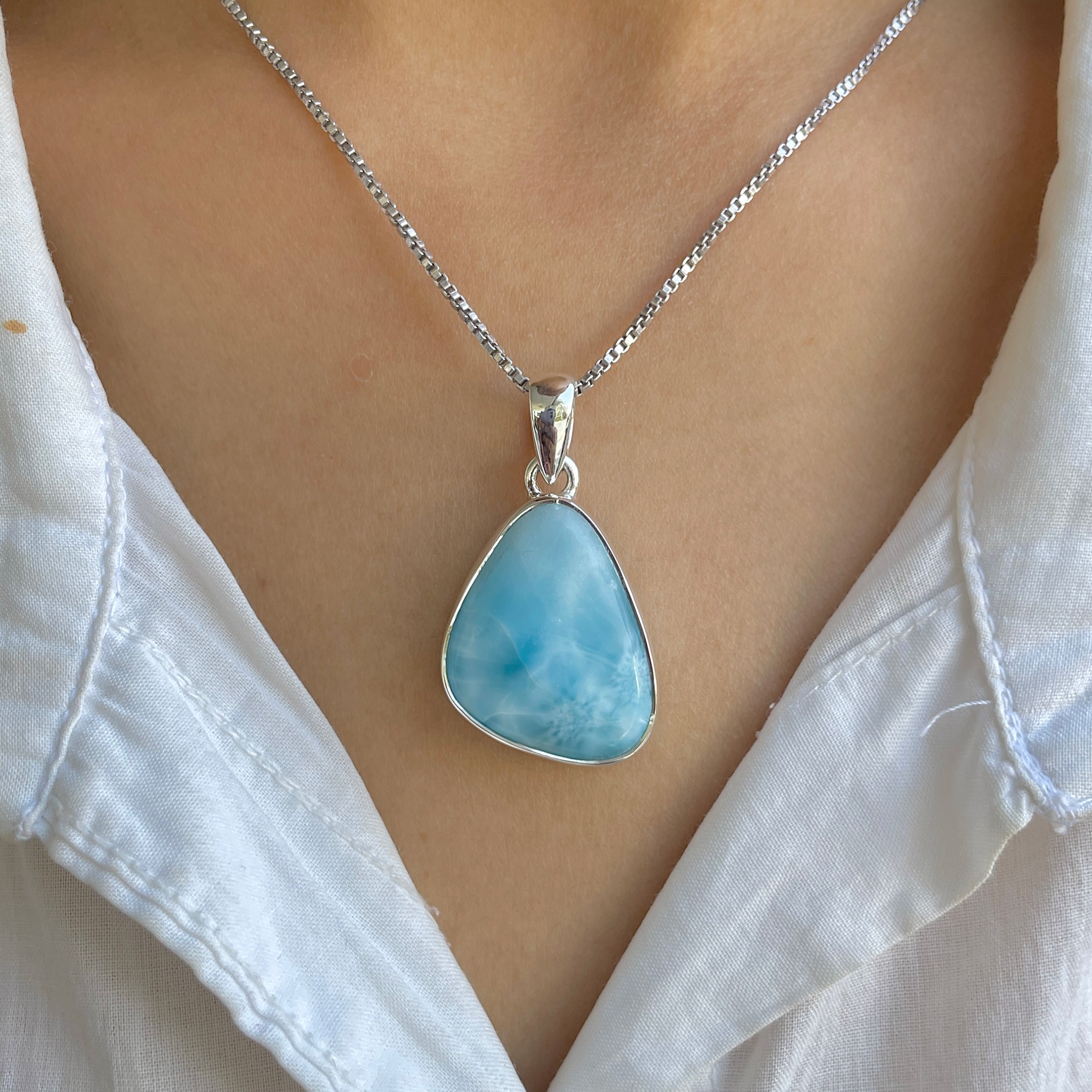 Larimar Pendant-(LAR-P-1652.)