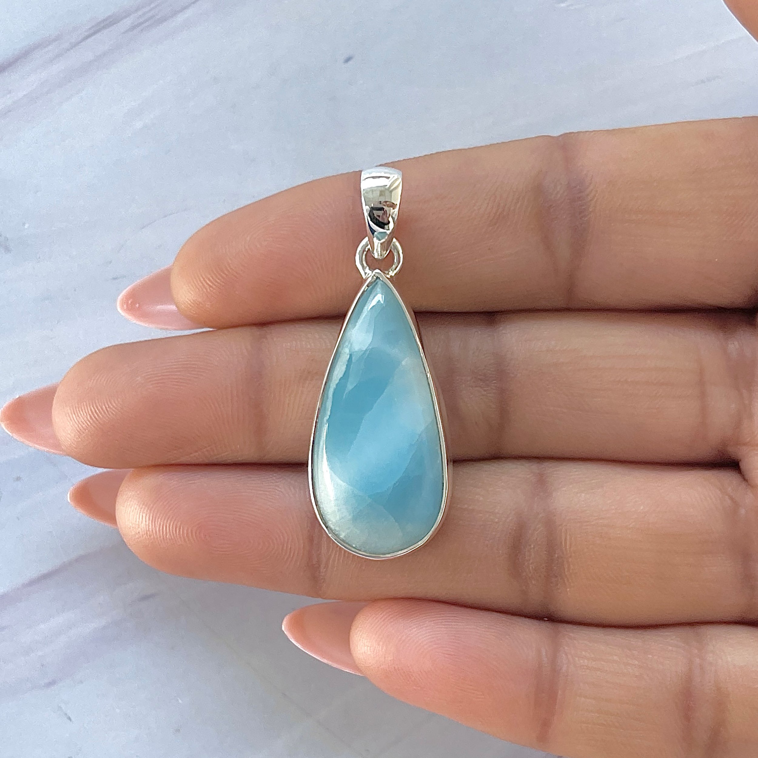 Larimar Pendant-(LAR-P-1653.)