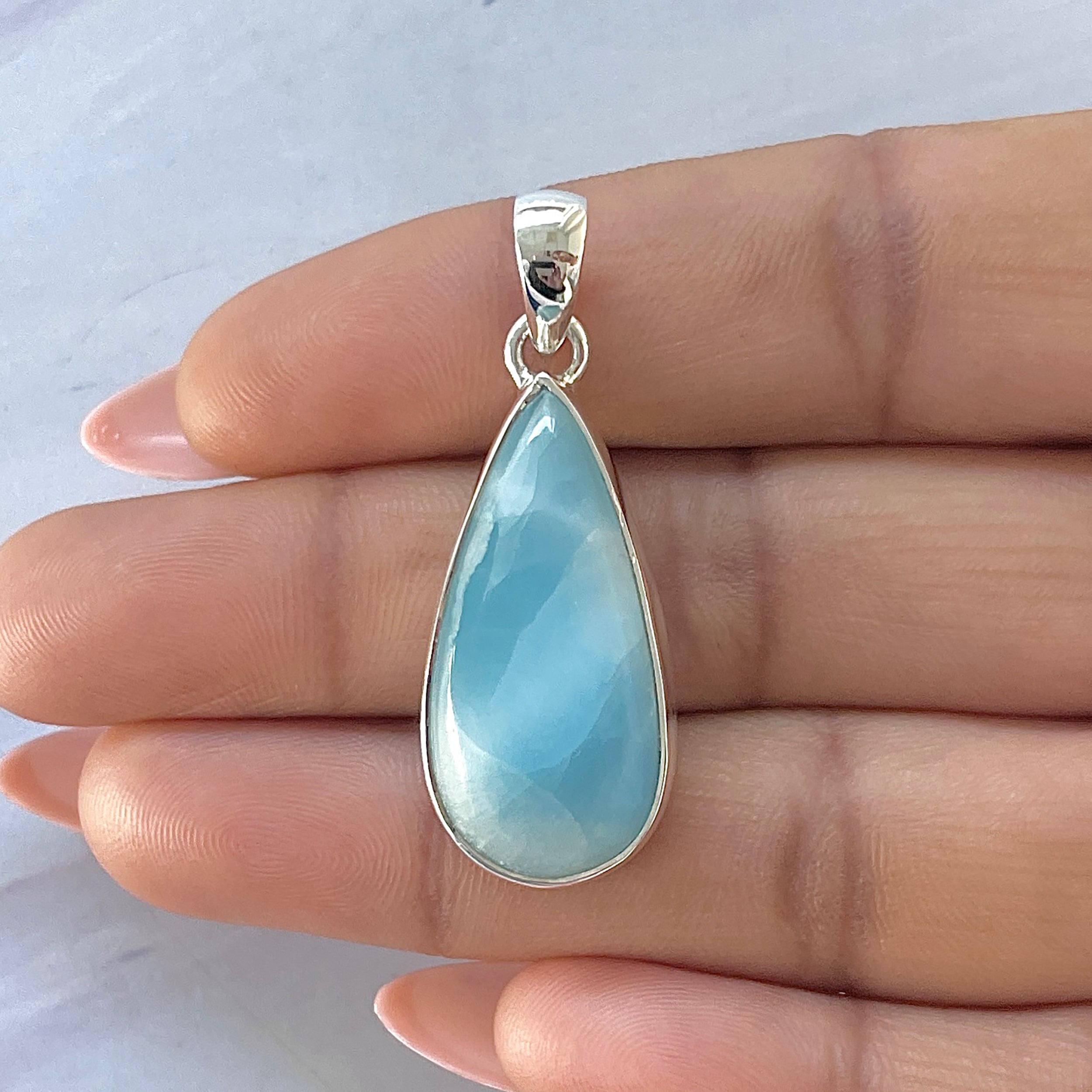 Larimar Pendant-(LAR-P-1653.)