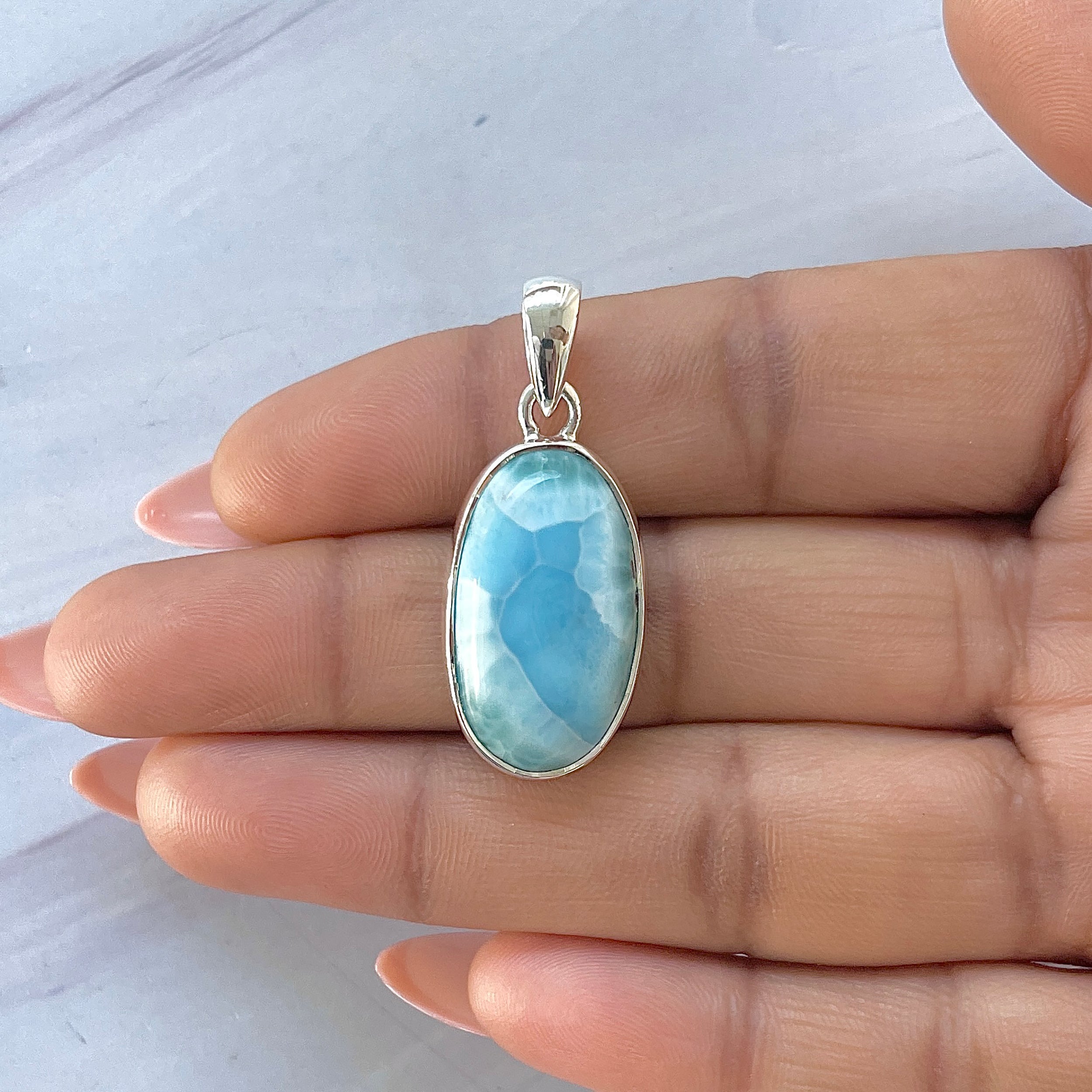 Larimar Pendant-(LAR-P-1654.)