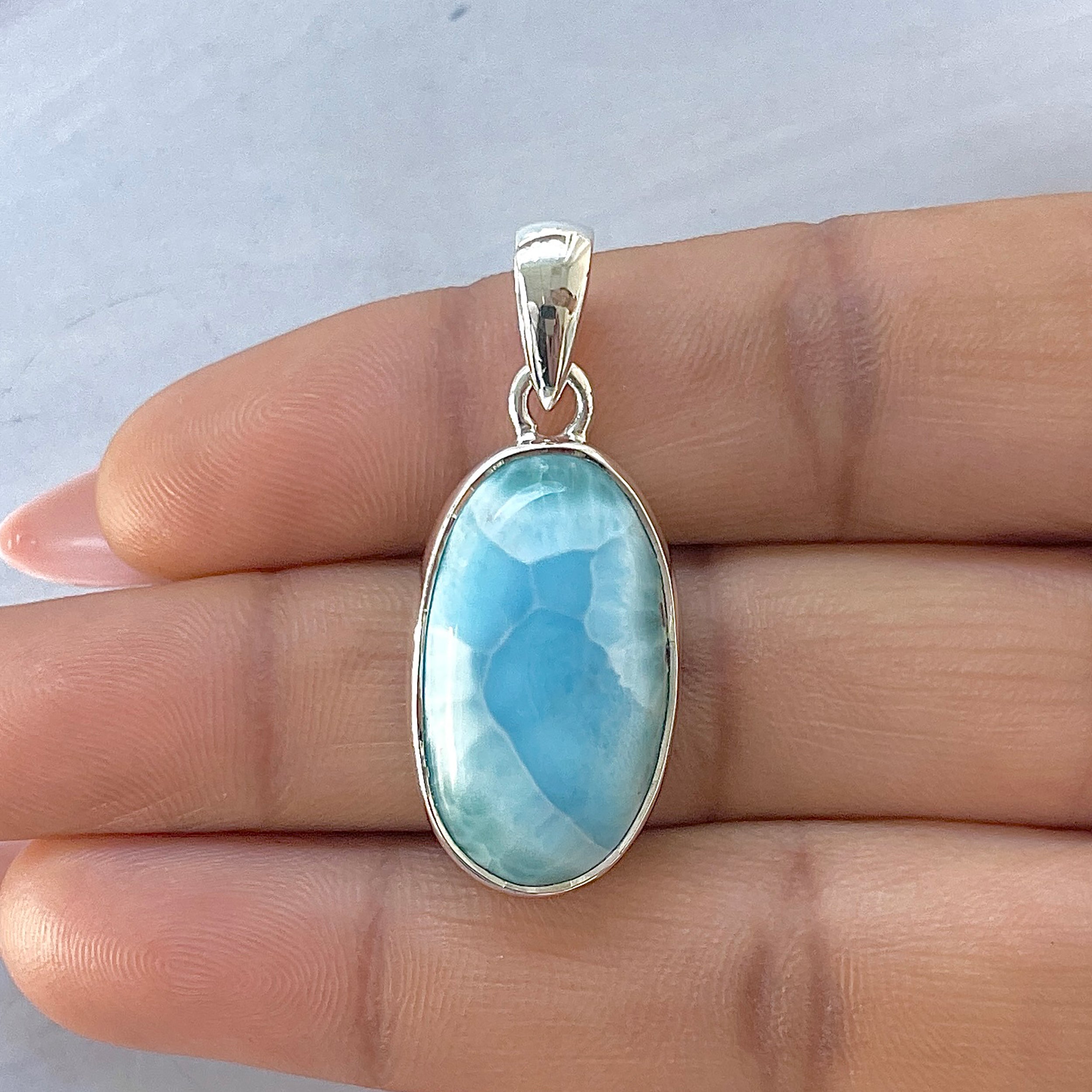 Larimar Pendant-(LAR-P-1654.)