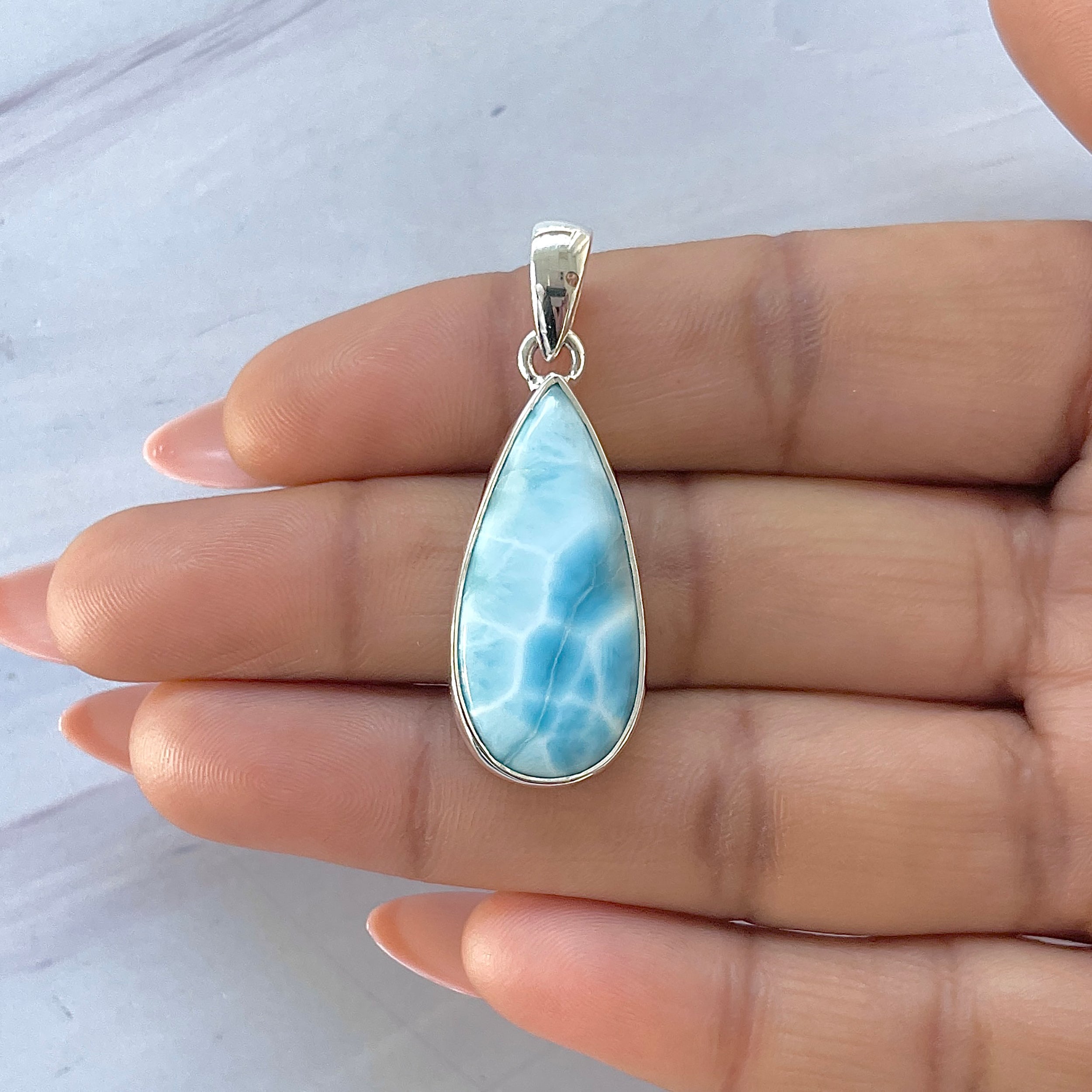 Larimar Pendant-(LAR-P-1655.)