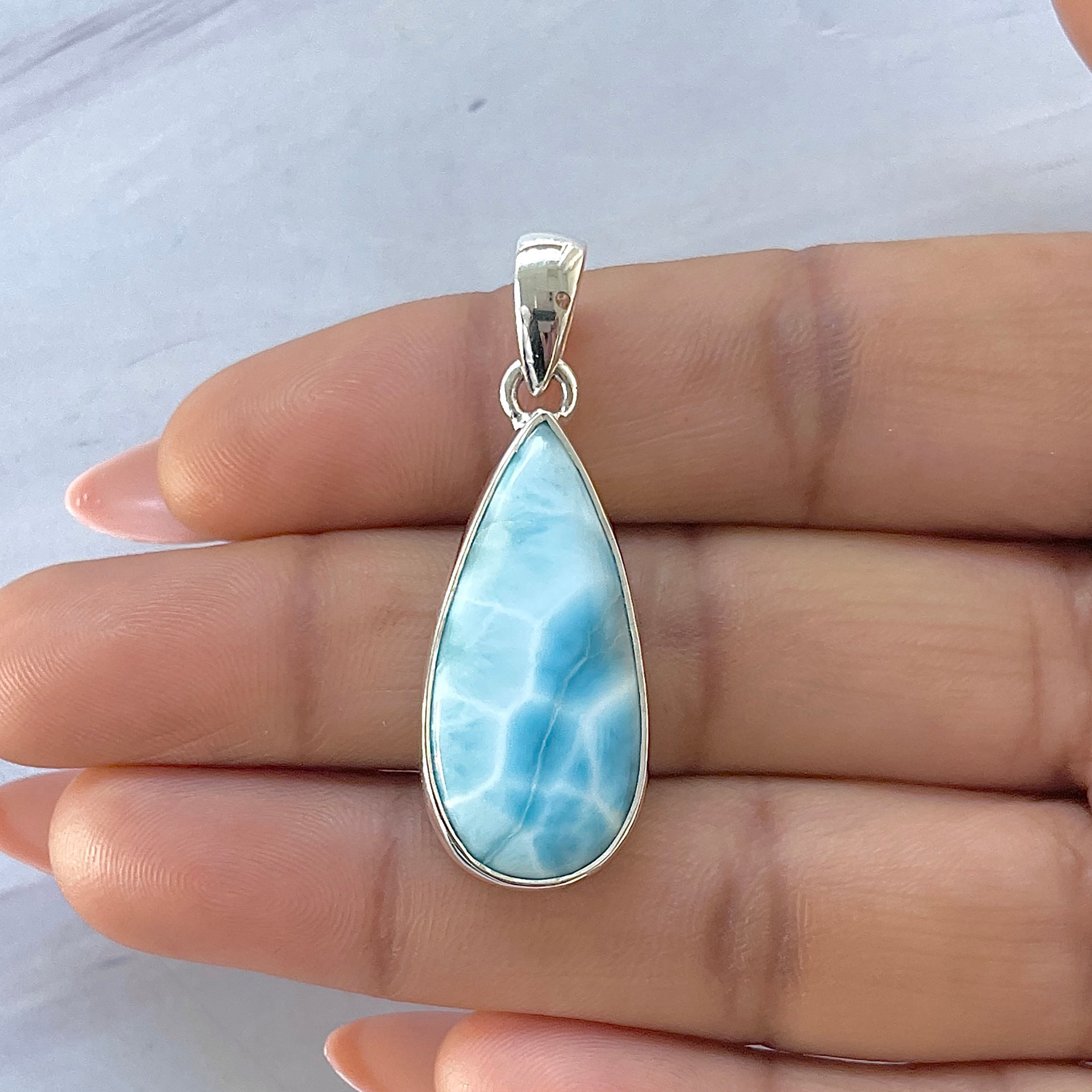 Larimar Pendant-(LAR-P-1655.)