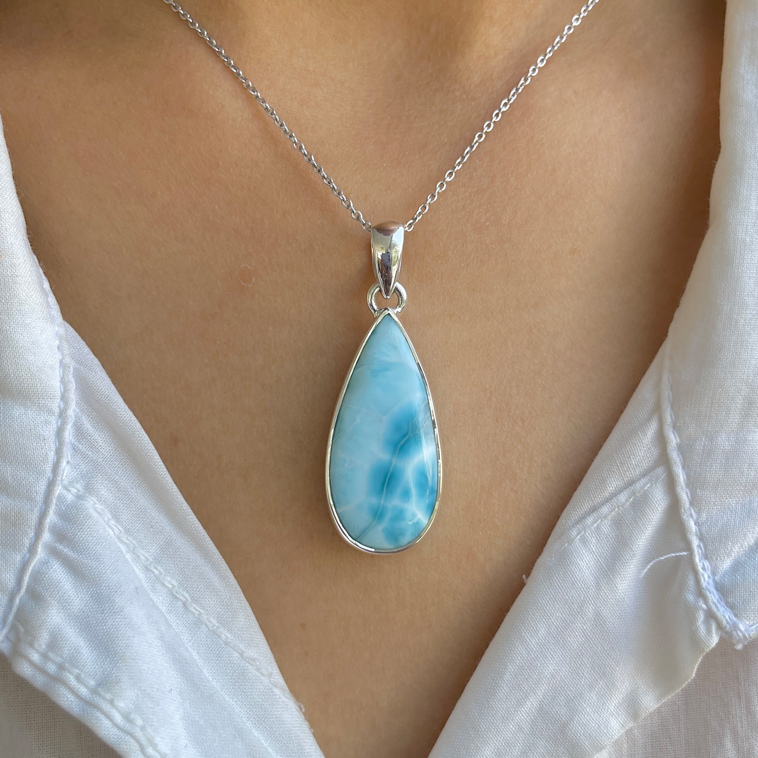 Larimar Pendant-(LAR-P-1655.)