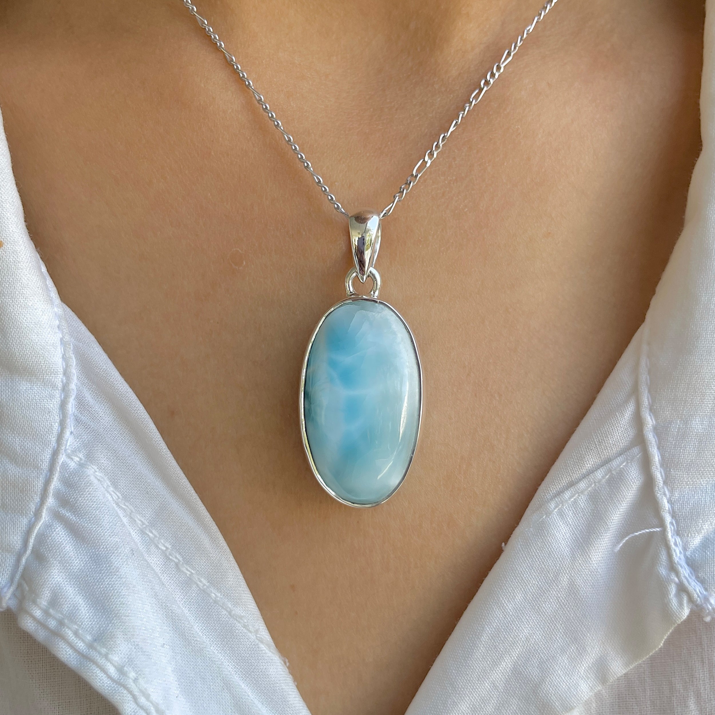 Larimar Pendant-(LAR-P-1656.)
