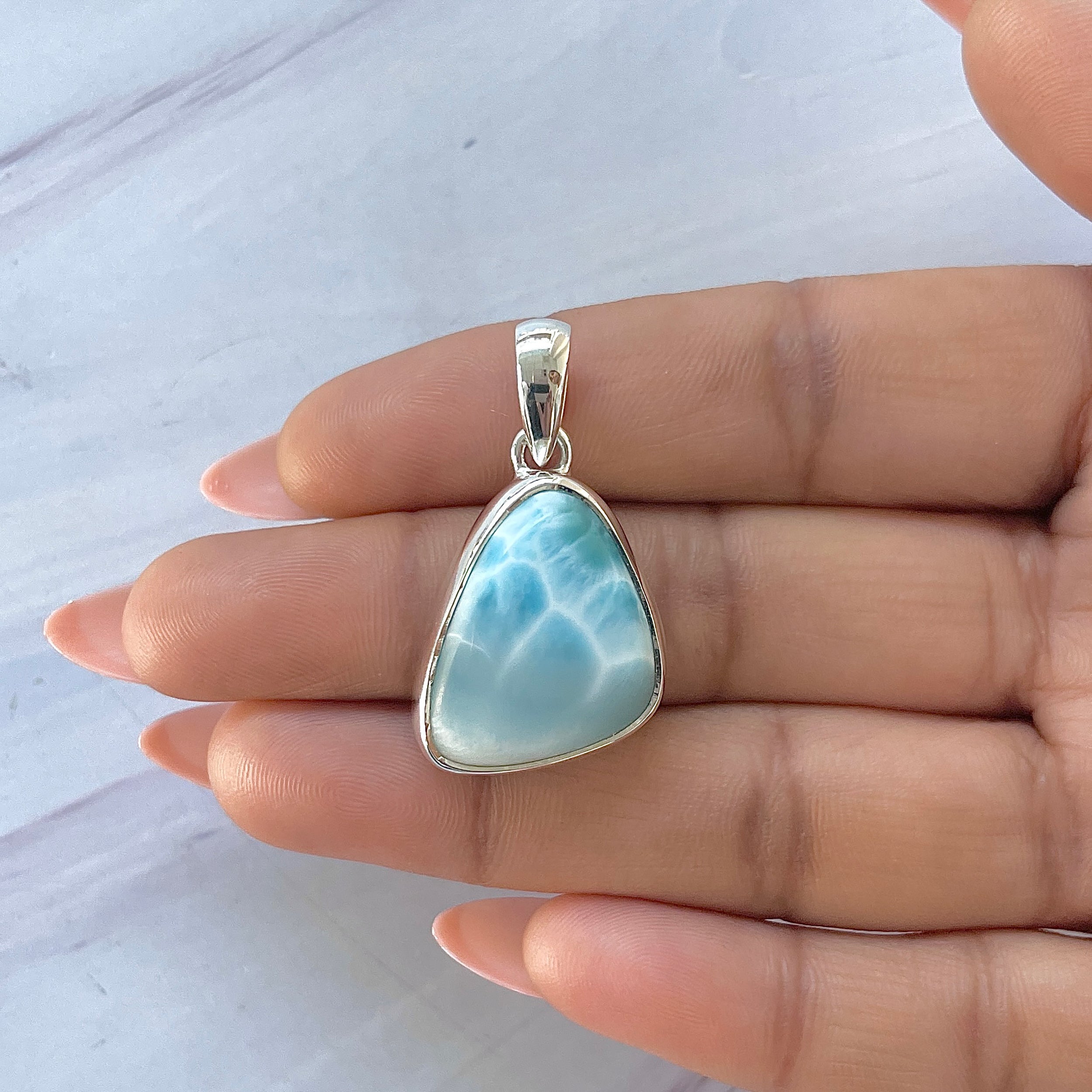 Larimar Pendant-(LAR-P-1657.)