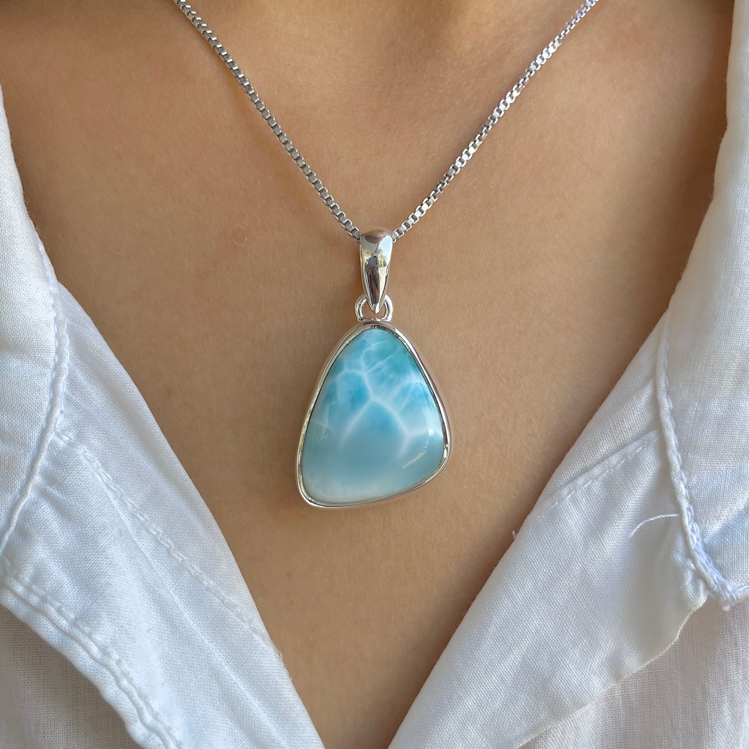 Larimar Pendant-(LAR-P-1657.)
