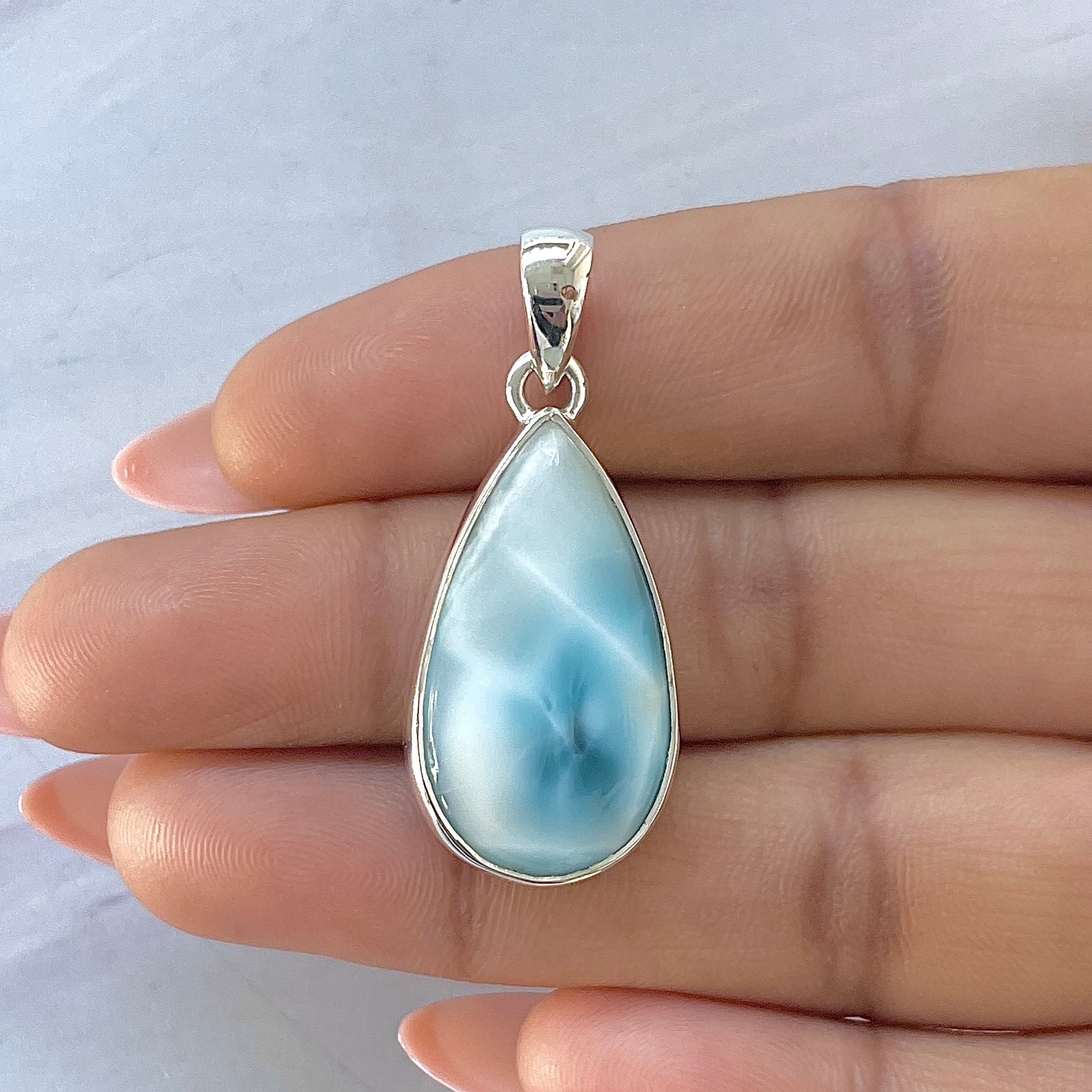 Larimar Pendant-(LAR-P-1659.)