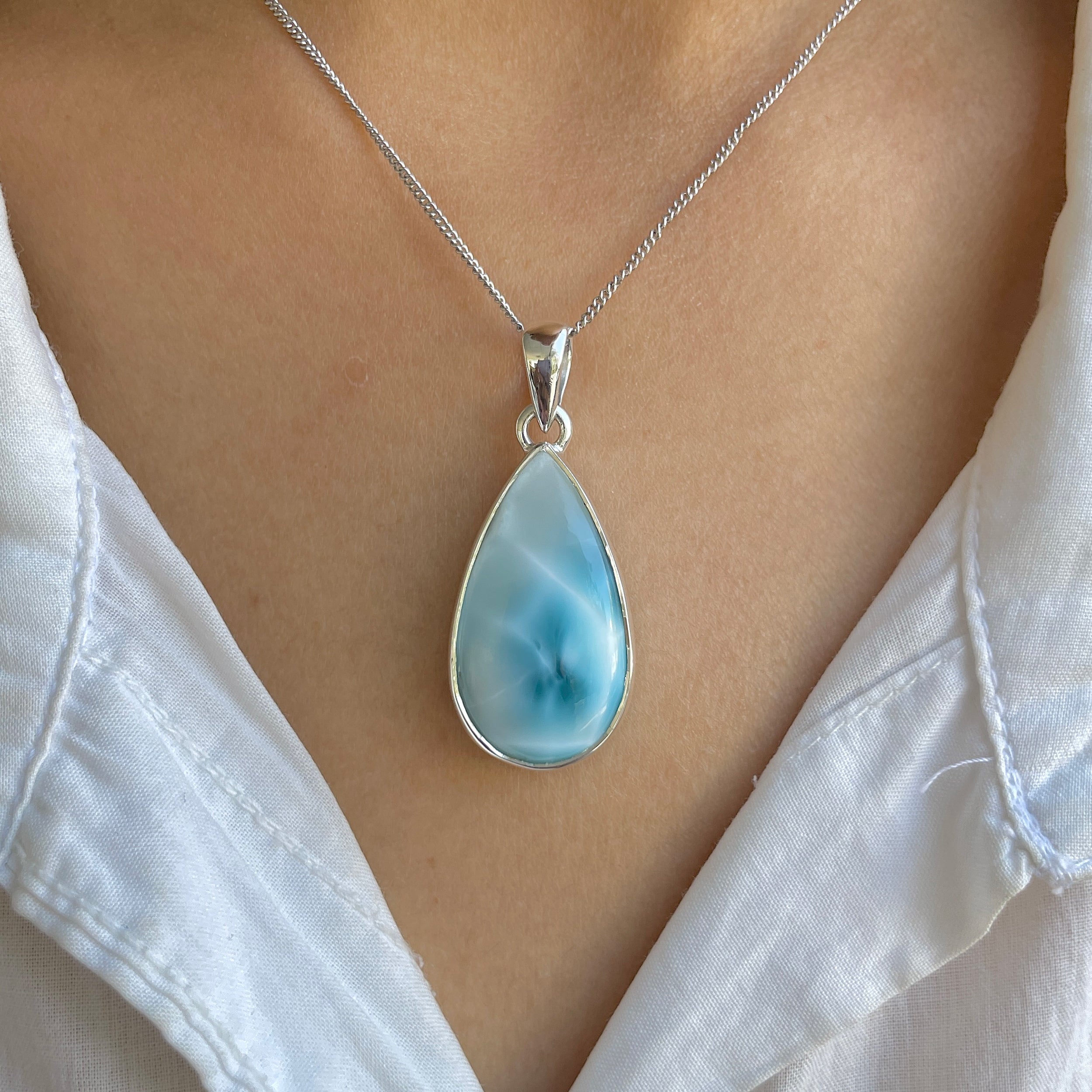 Larimar Pendant-(LAR-P-1659.)
