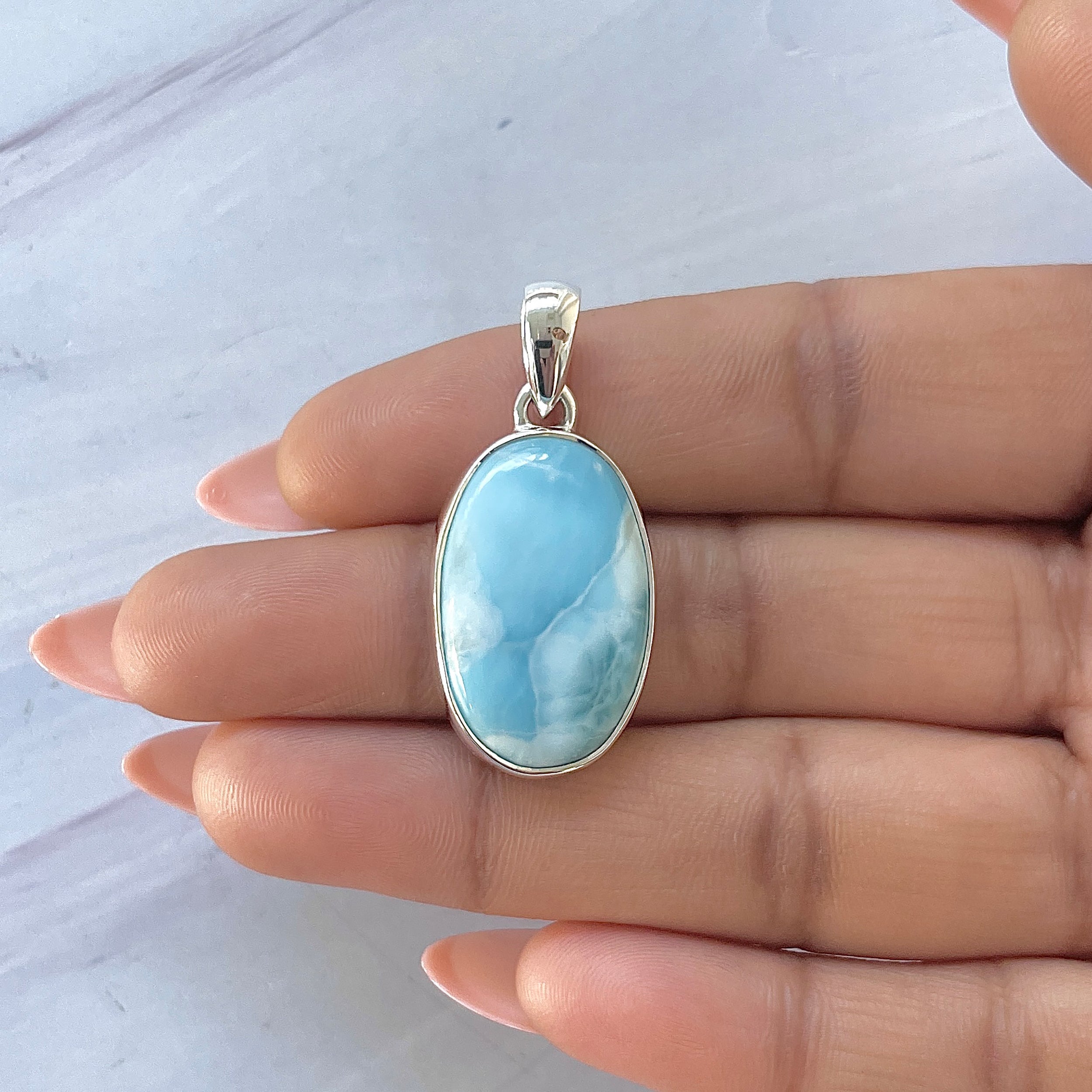 Larimar Pendant-(LAR-P-1660.)