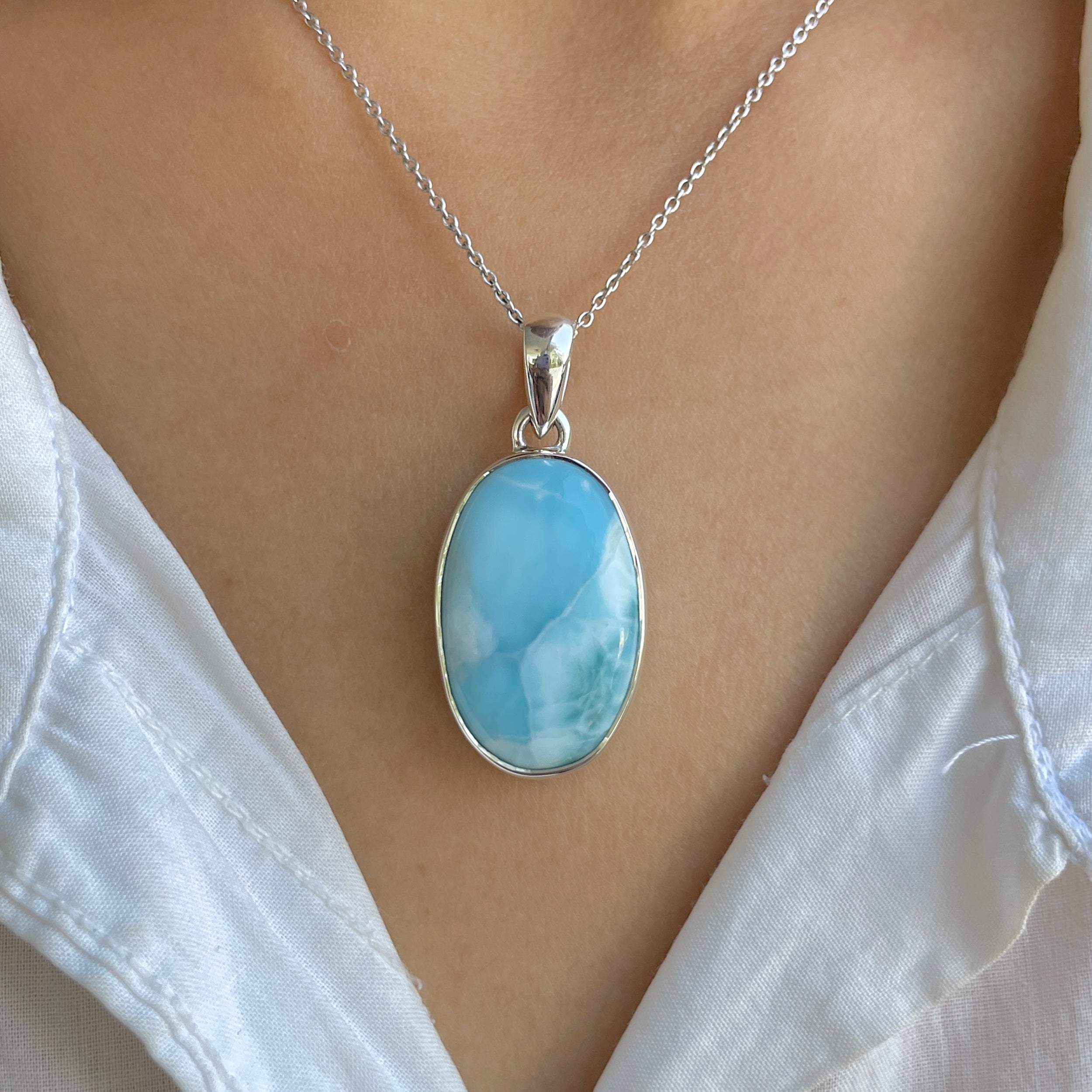 Larimar Pendant-(LAR-P-1660.)