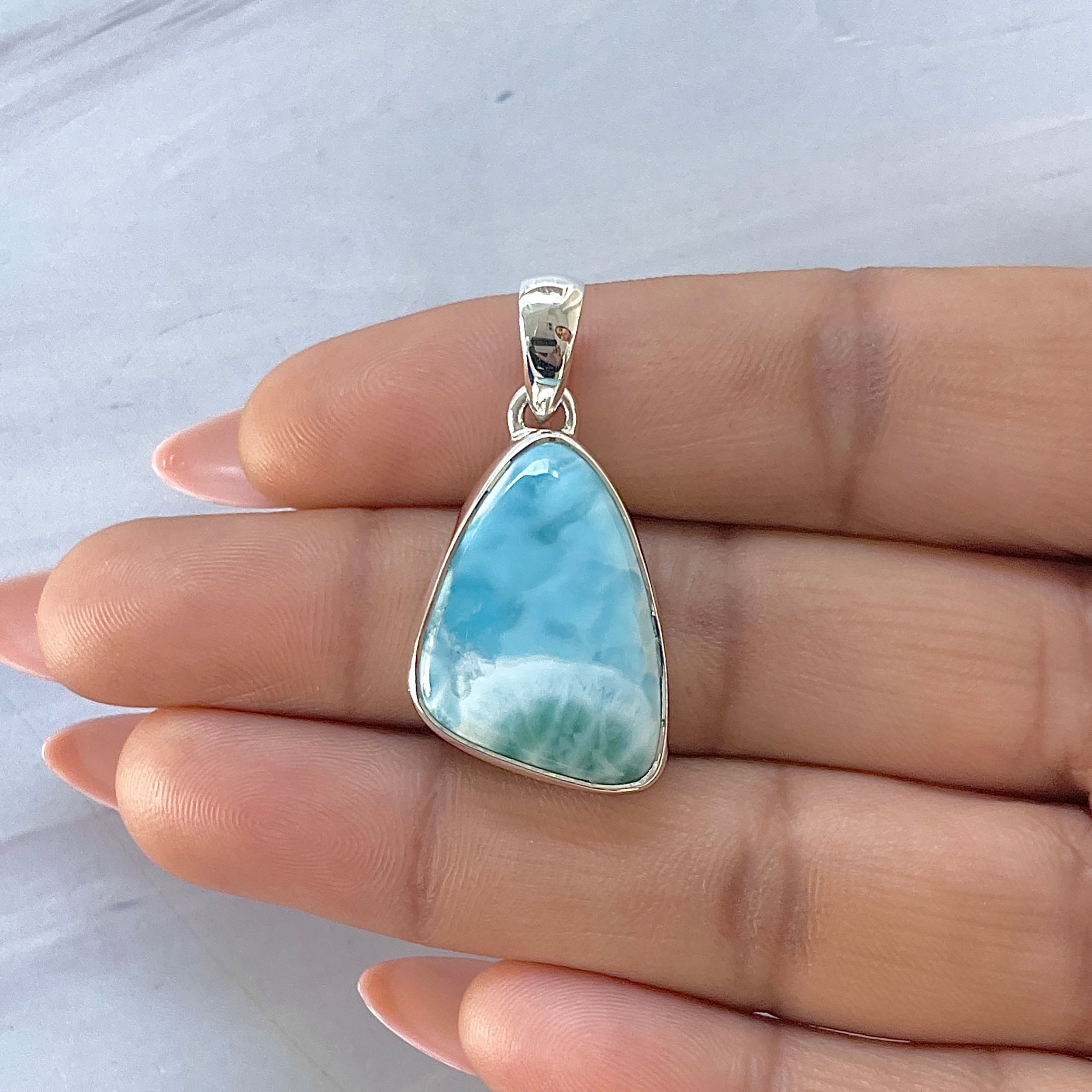 Larimar Pendant-(LAR-P-1661.)