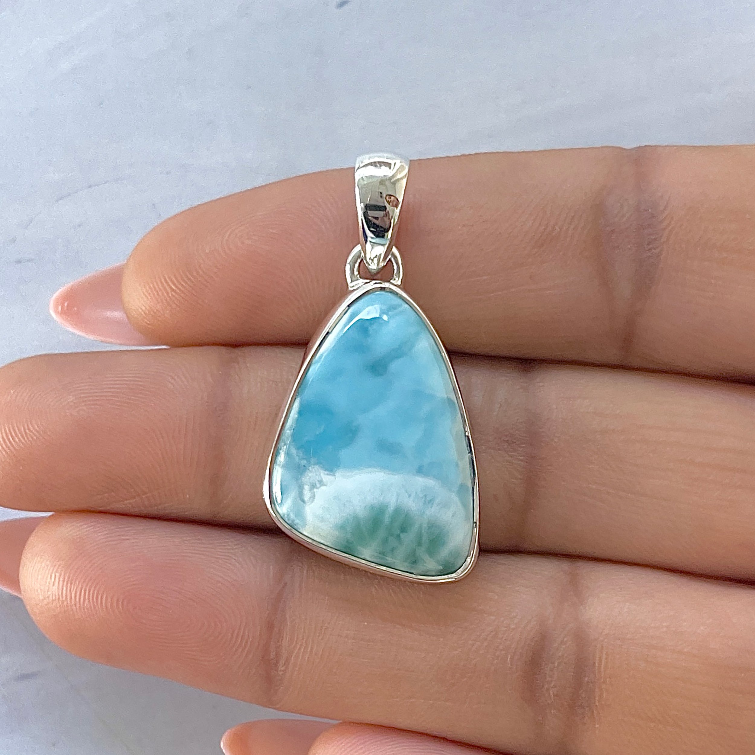 Larimar Pendant-(LAR-P-1661.)