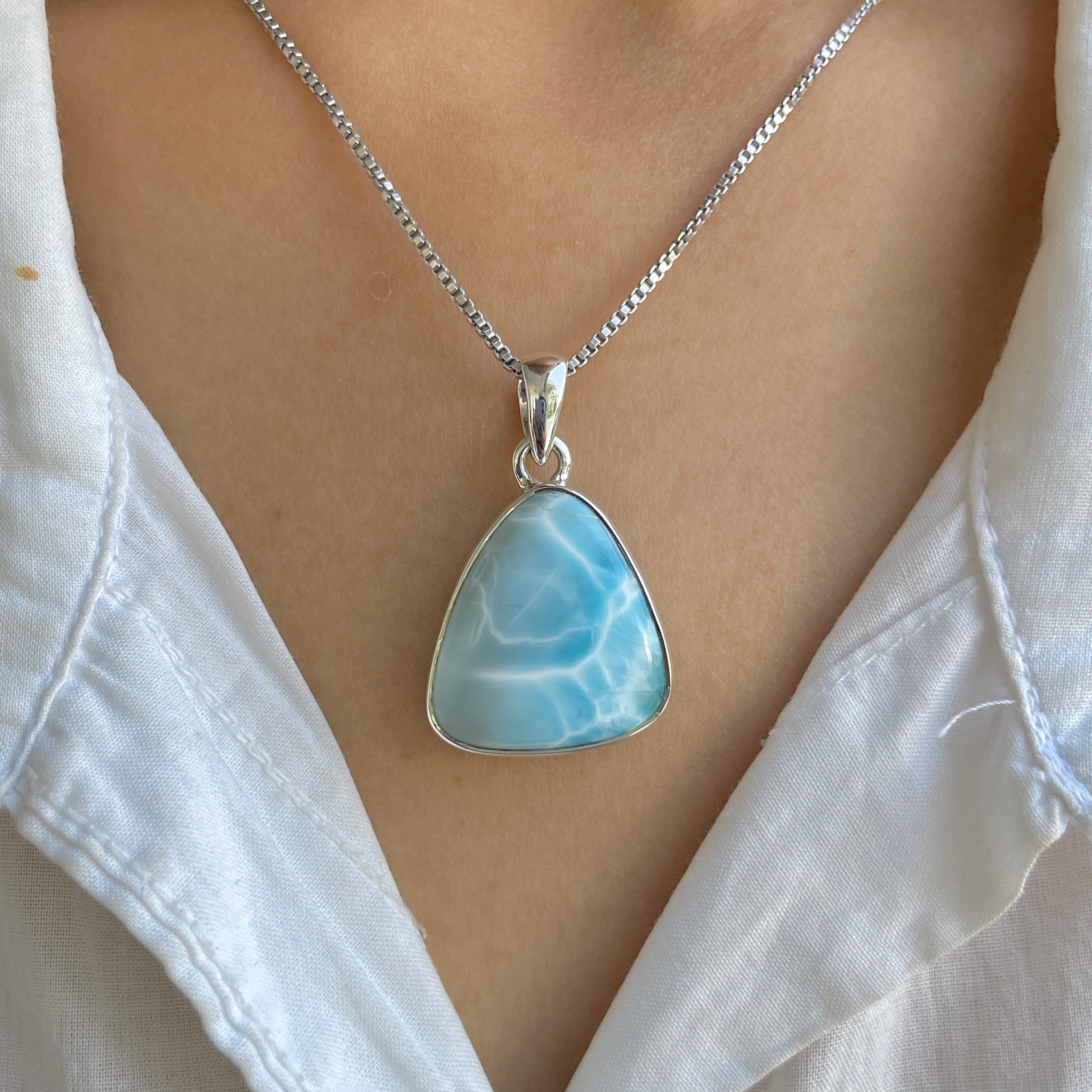 Larimar Pendant-(LAR-P-1662.)