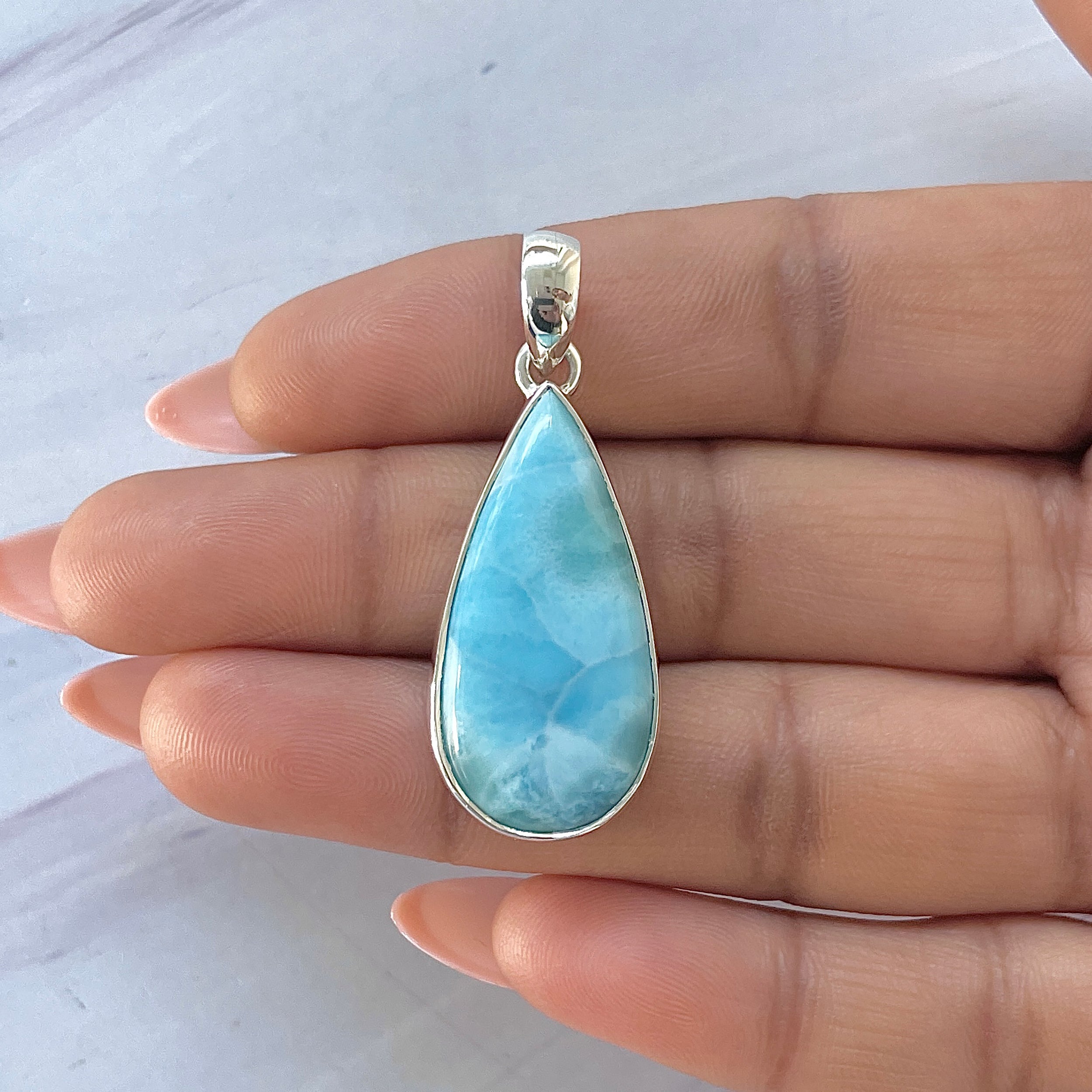 Larimar Pendant-(LAR-P-1663.)