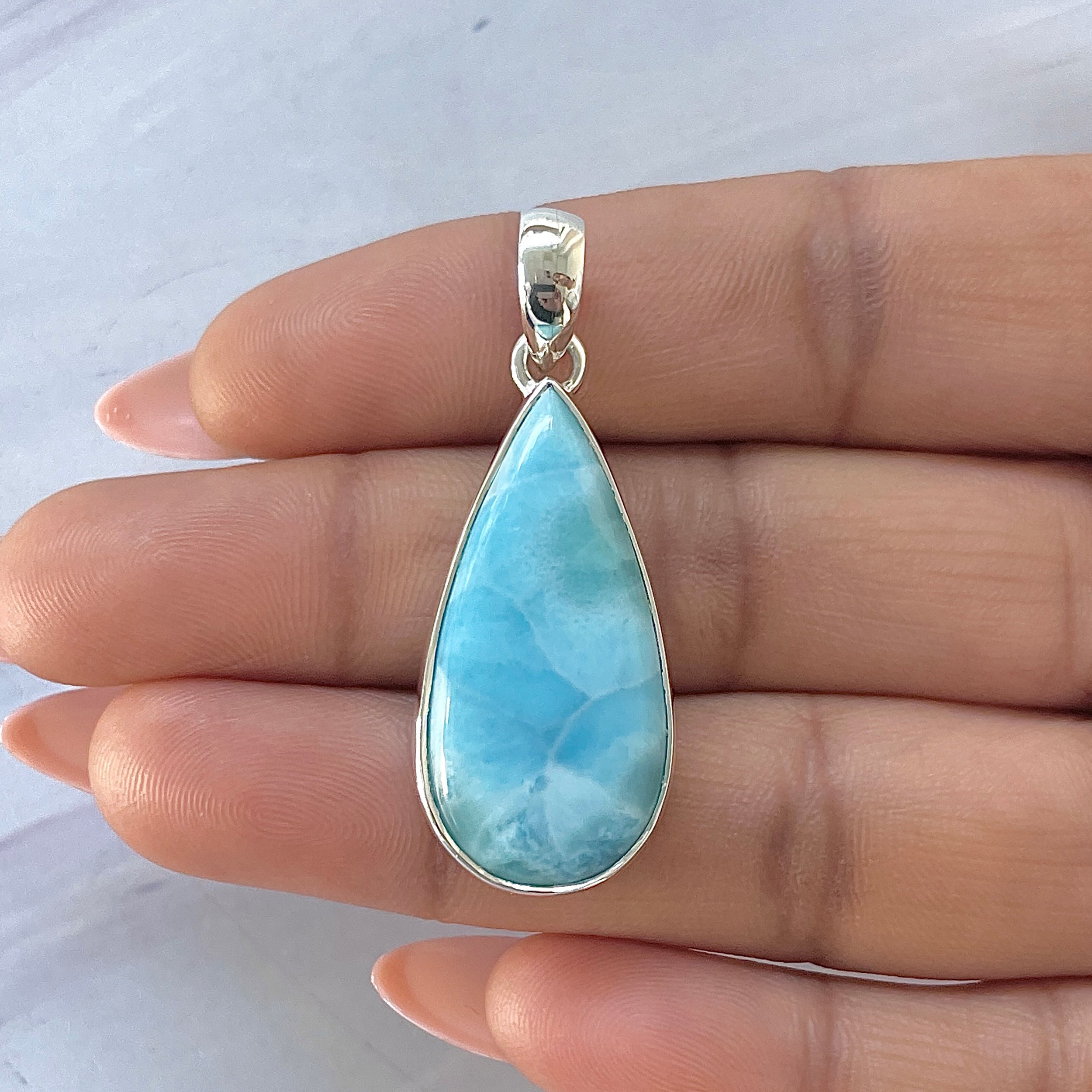 Larimar Pendant-(LAR-P-1663.)