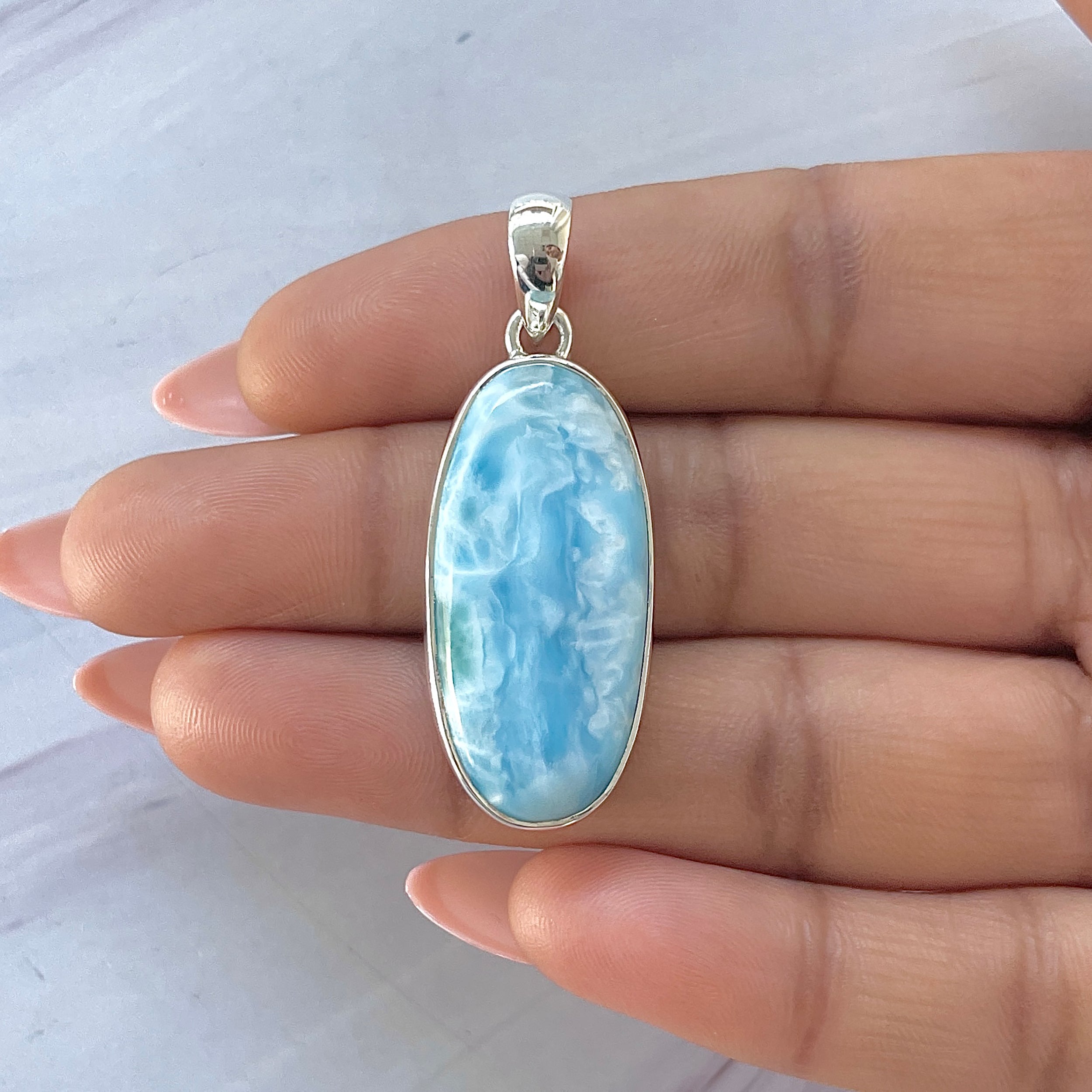 Larimar Pendant-(LAR-P-1664.)