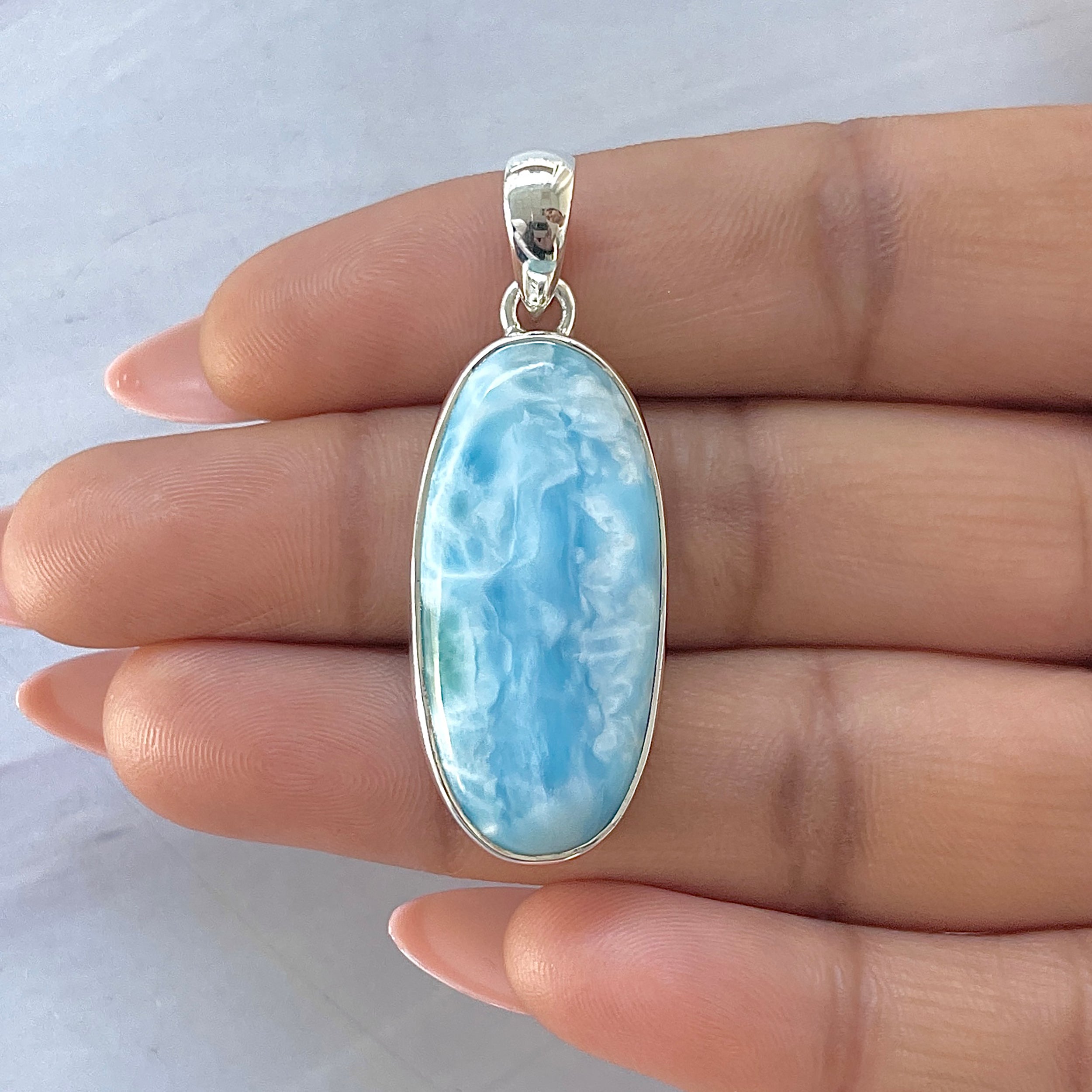 Larimar Pendant-(LAR-P-1664.)
