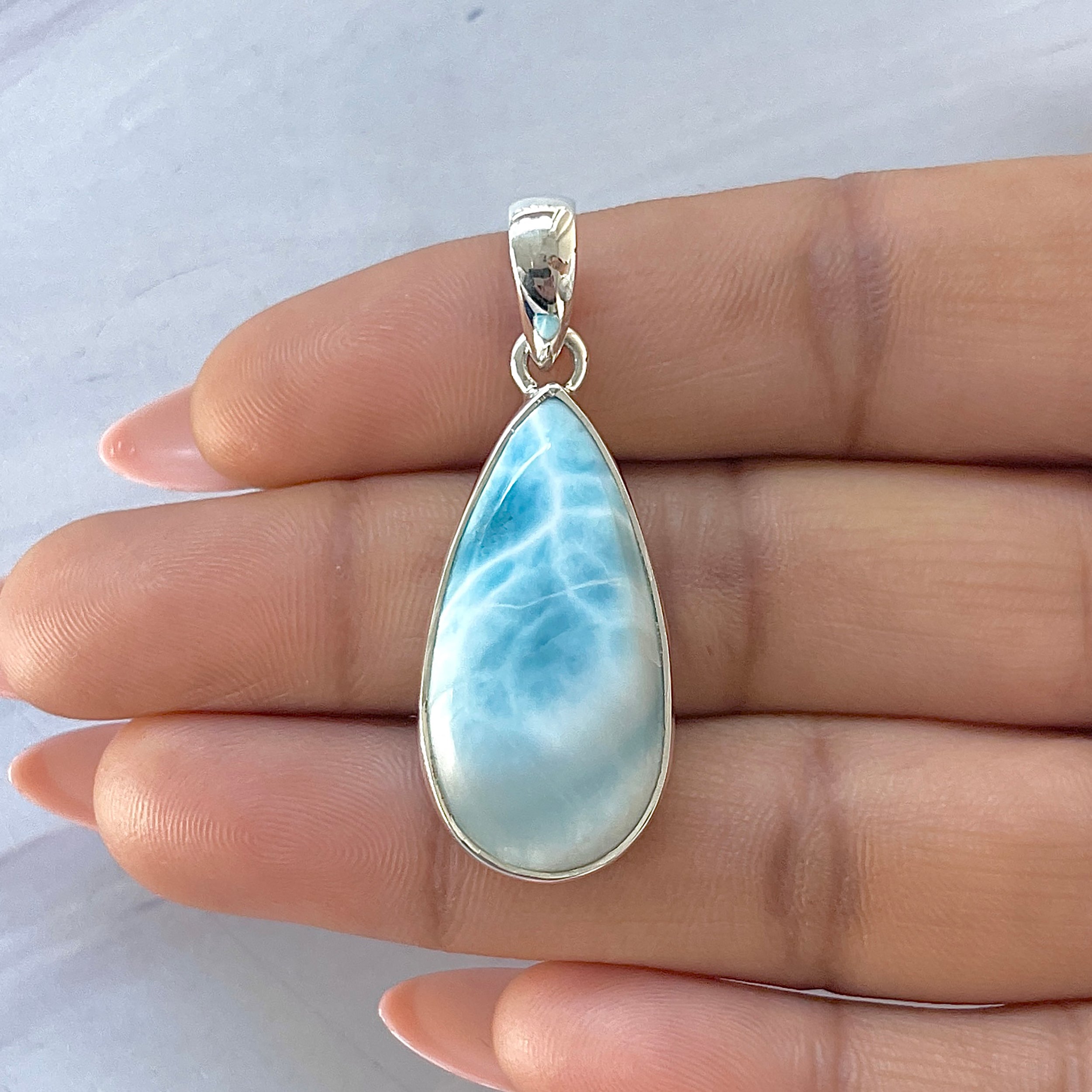 Larimar Pendant-(LAR-P-1665.)