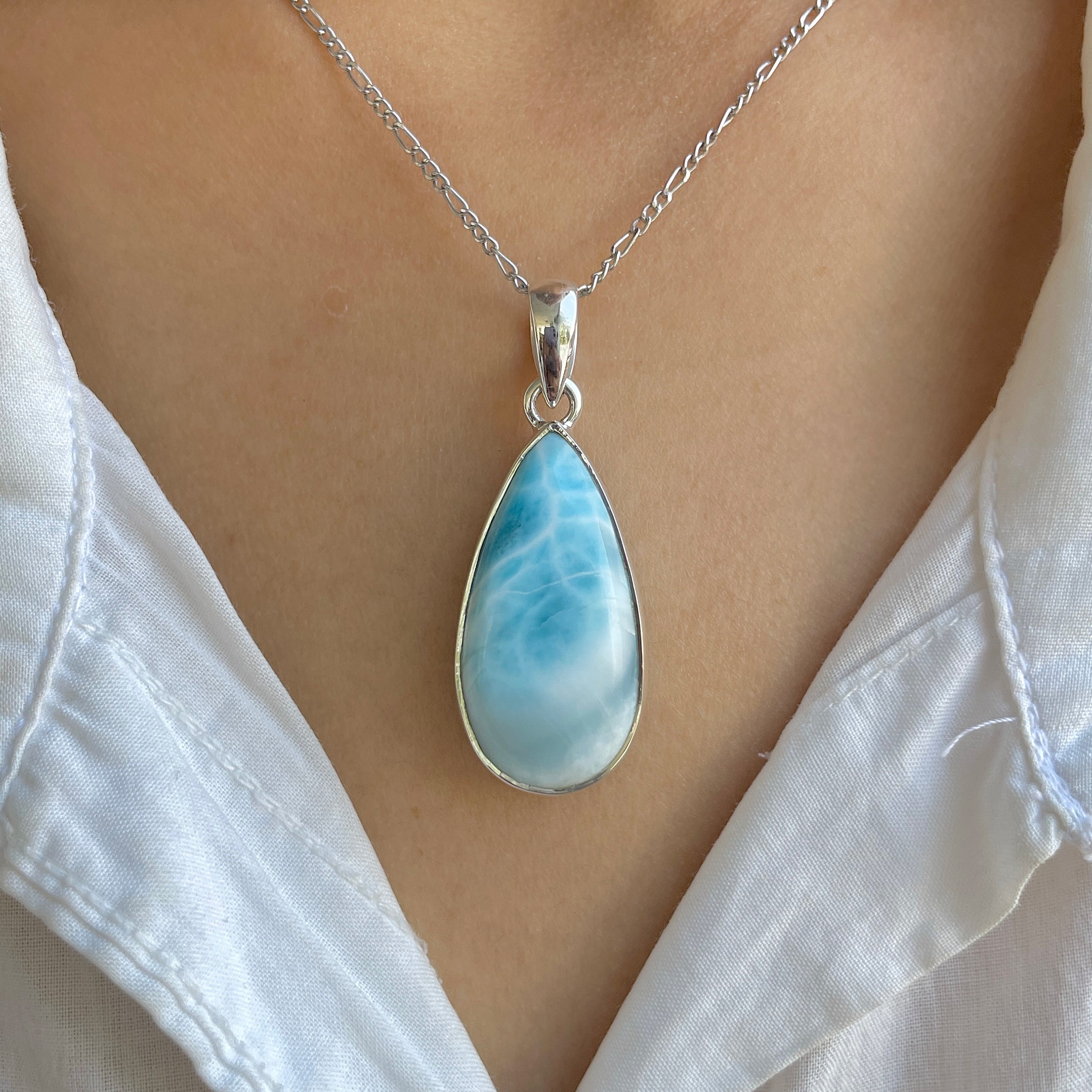 Larimar Pendant-(LAR-P-1665.)