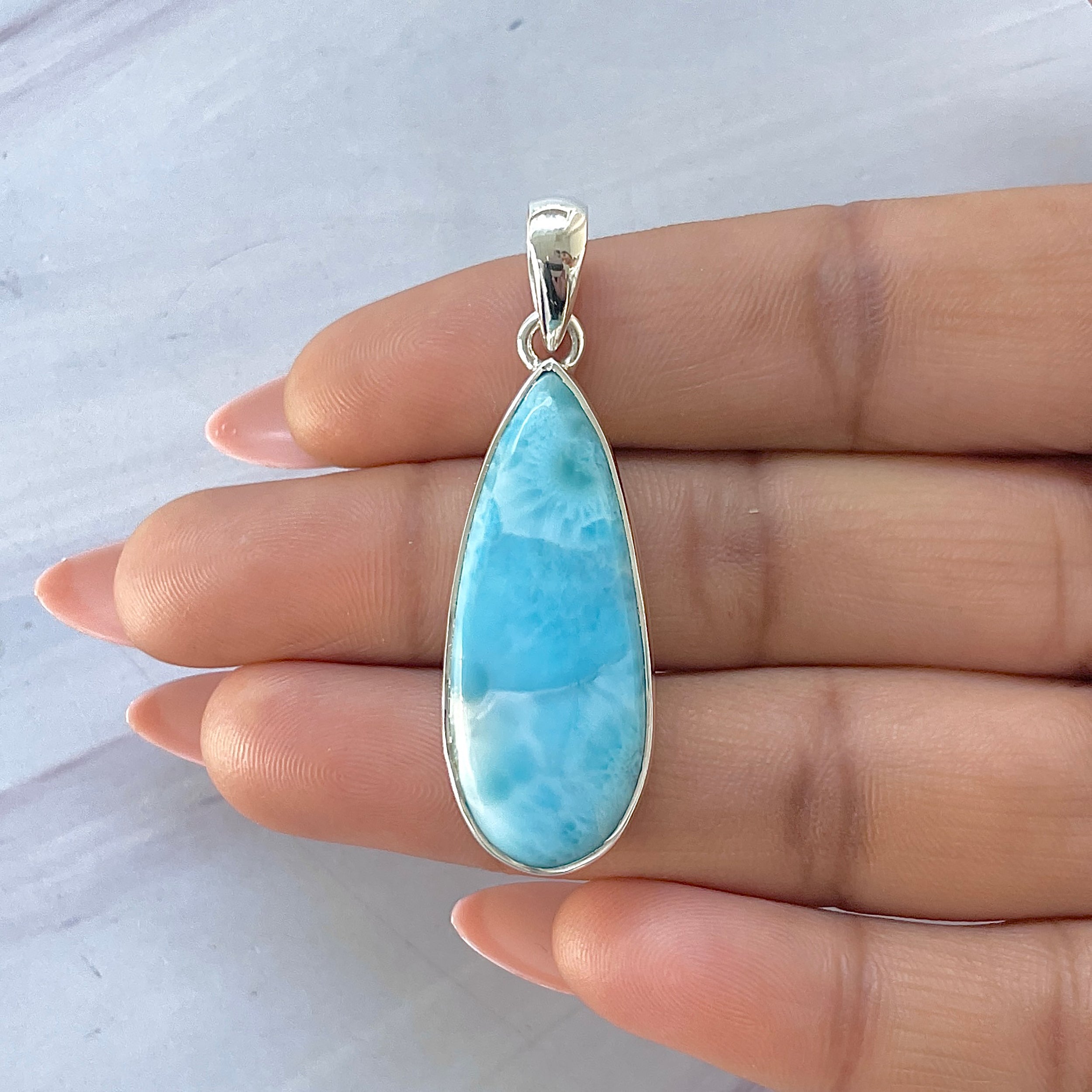Larimar Pendant-(LAR-P-1666.)