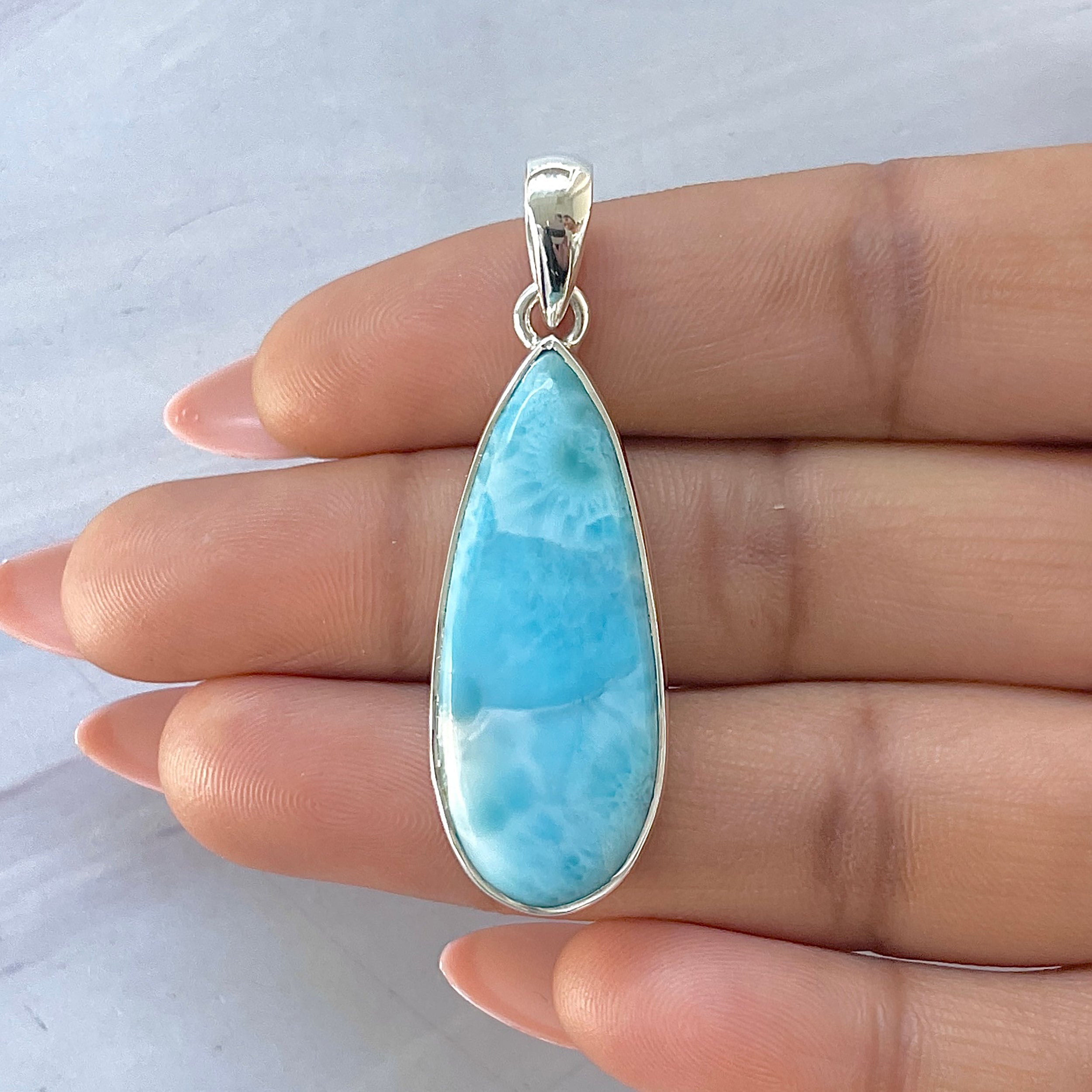 Larimar Pendant-(LAR-P-1666.)