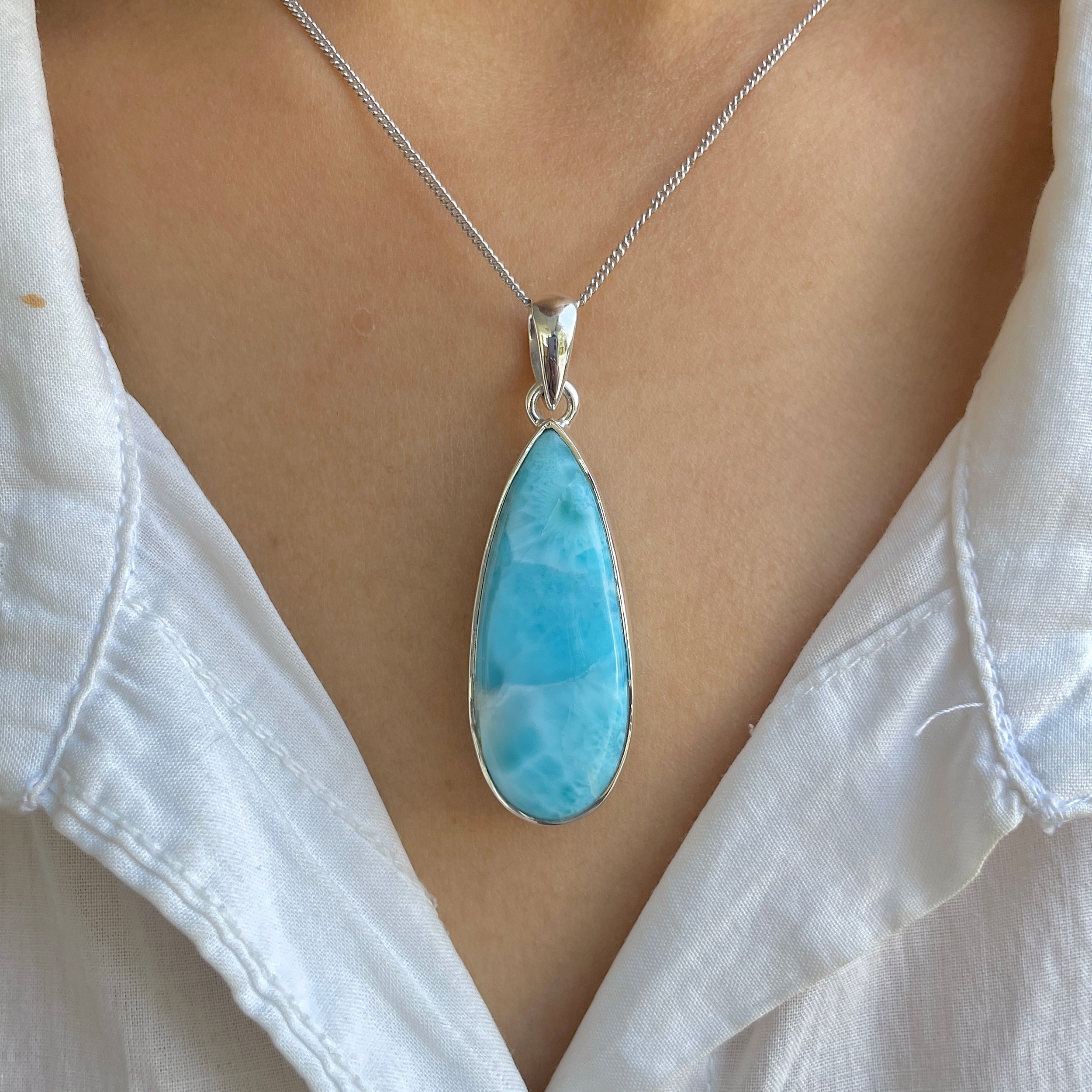 Larimar Pendant-(LAR-P-1666.)
