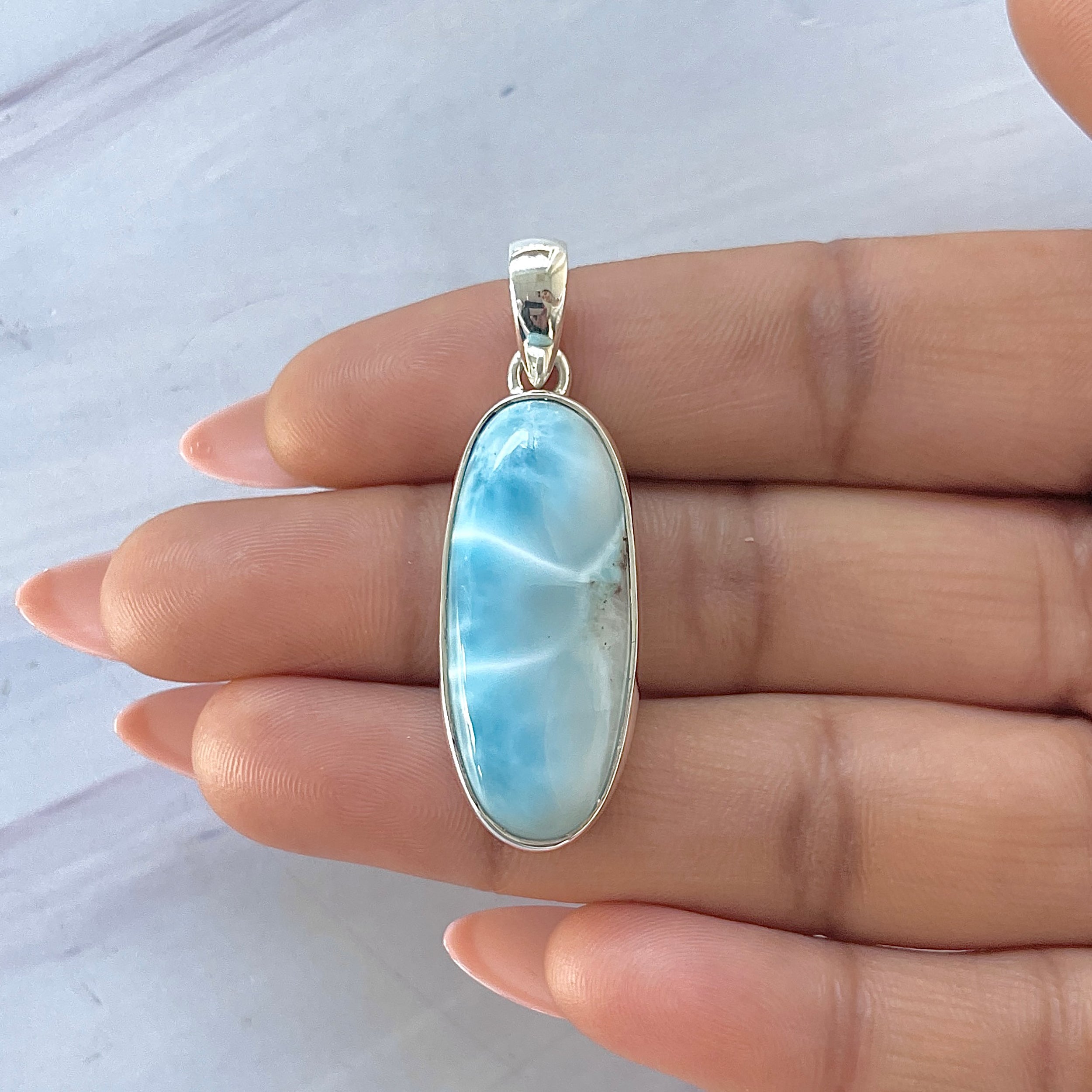 Larimar Pendant-(LAR-P-1667.)