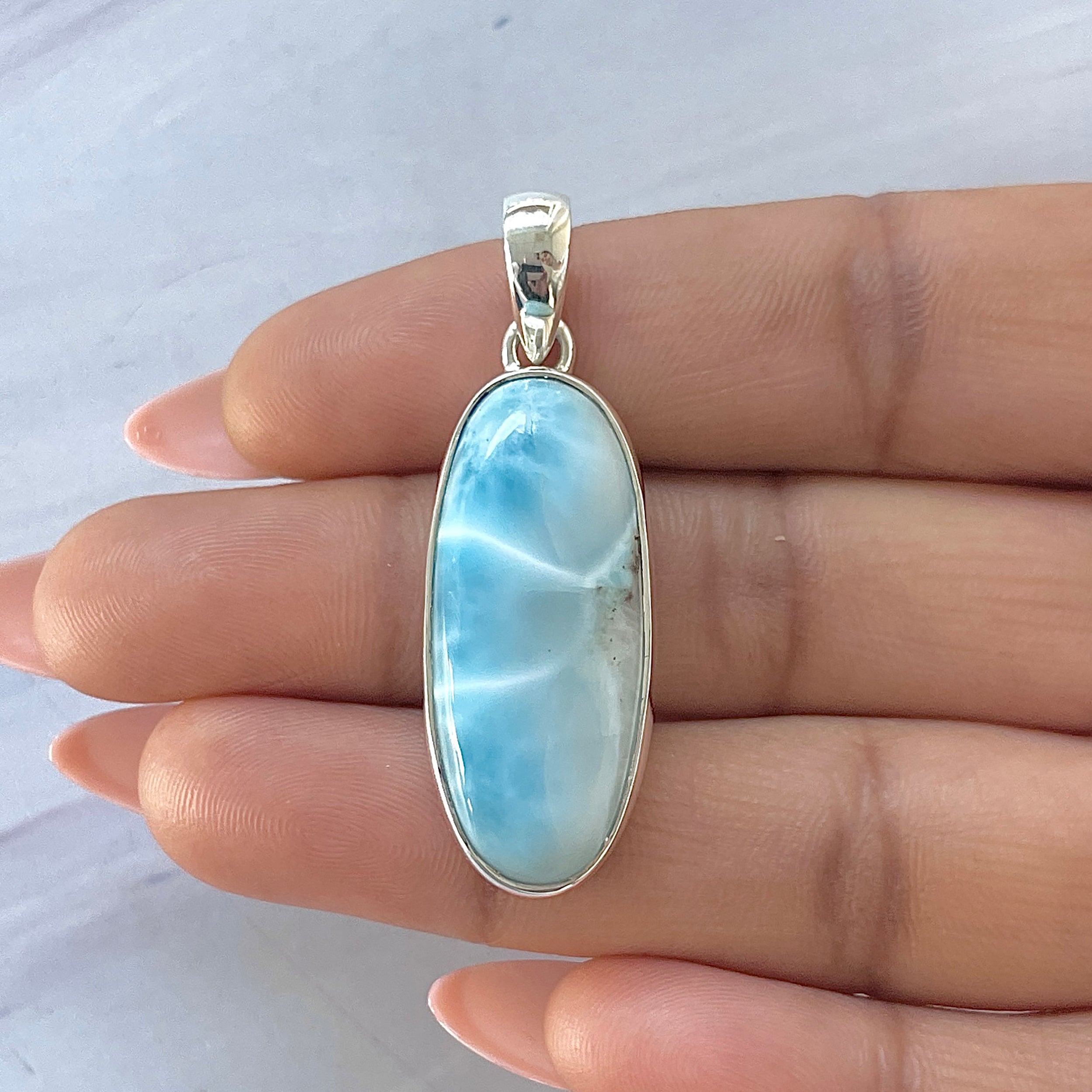 Larimar Pendant-(LAR-P-1667.)