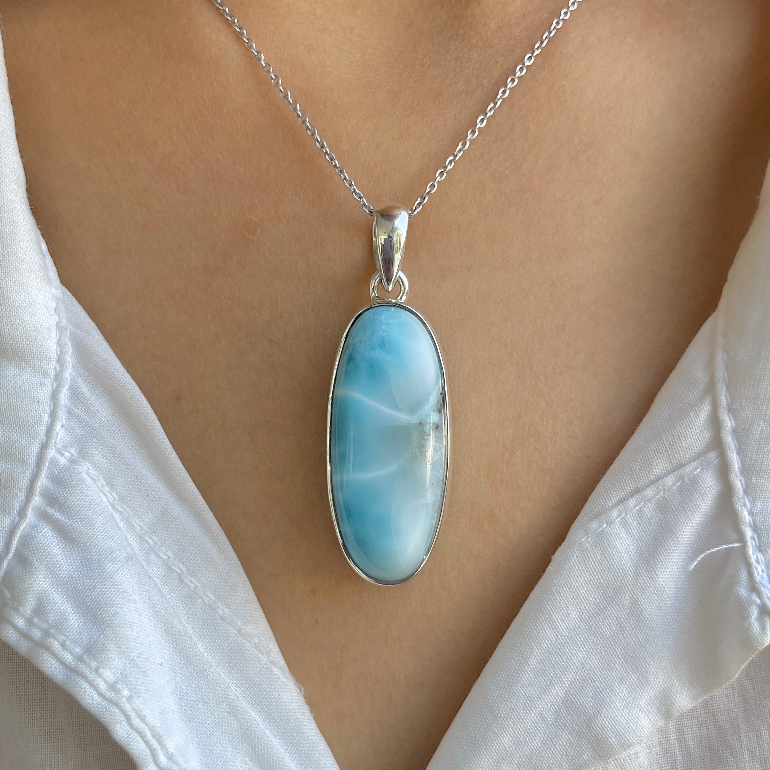 Larimar Pendant-(LAR-P-1667.)