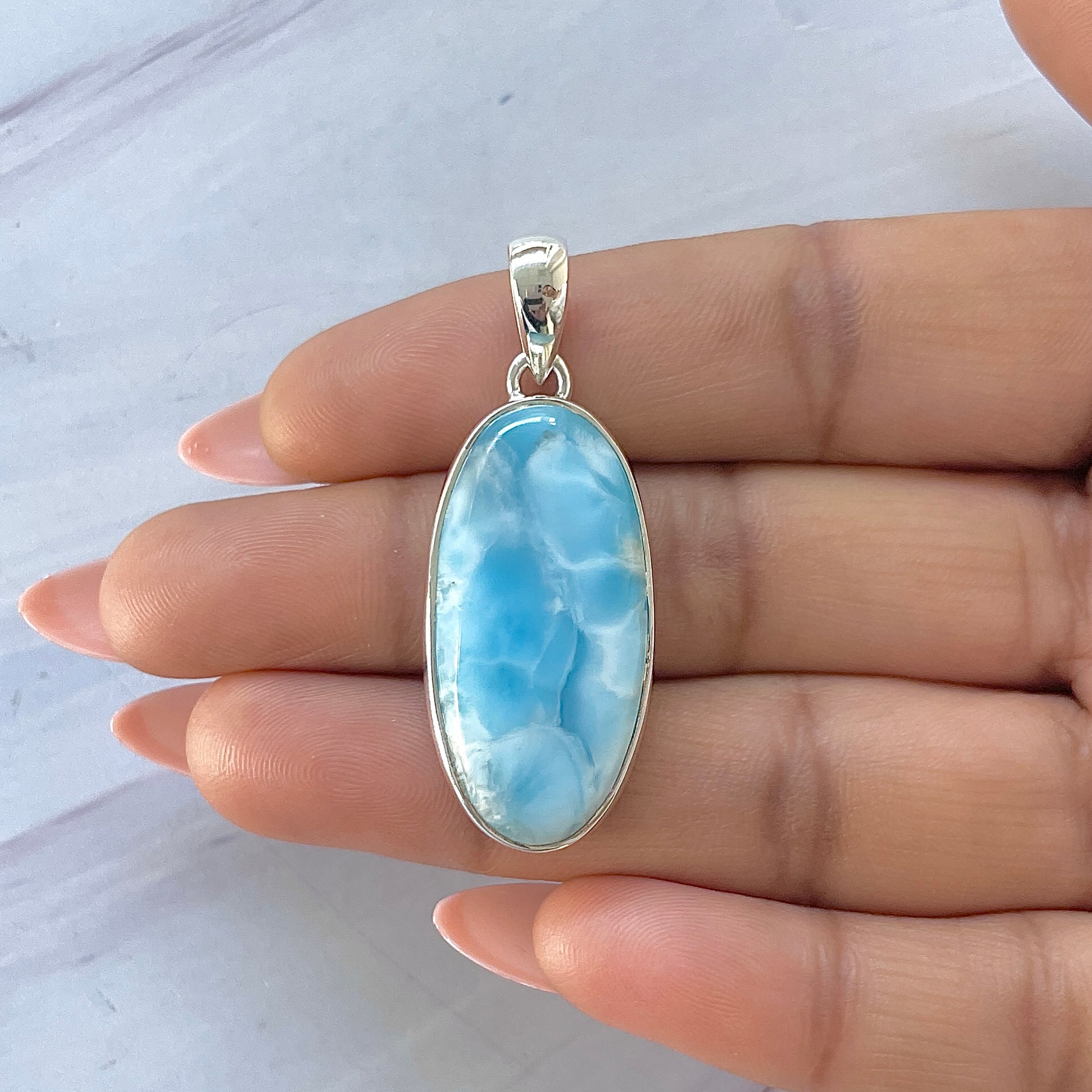 Larimar Pendant-(LAR-P-1668.)