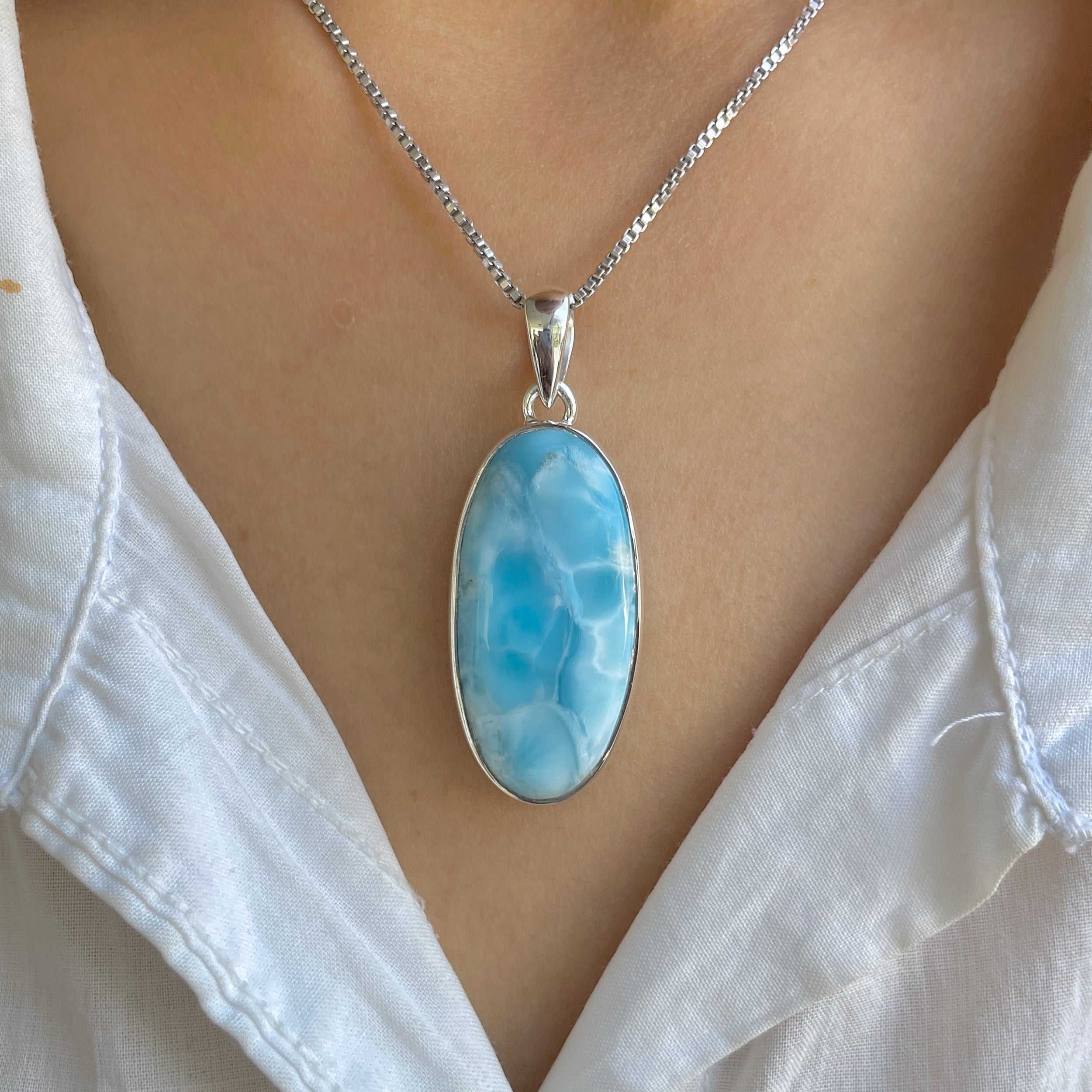 Larimar Pendant-(LAR-P-1668.)