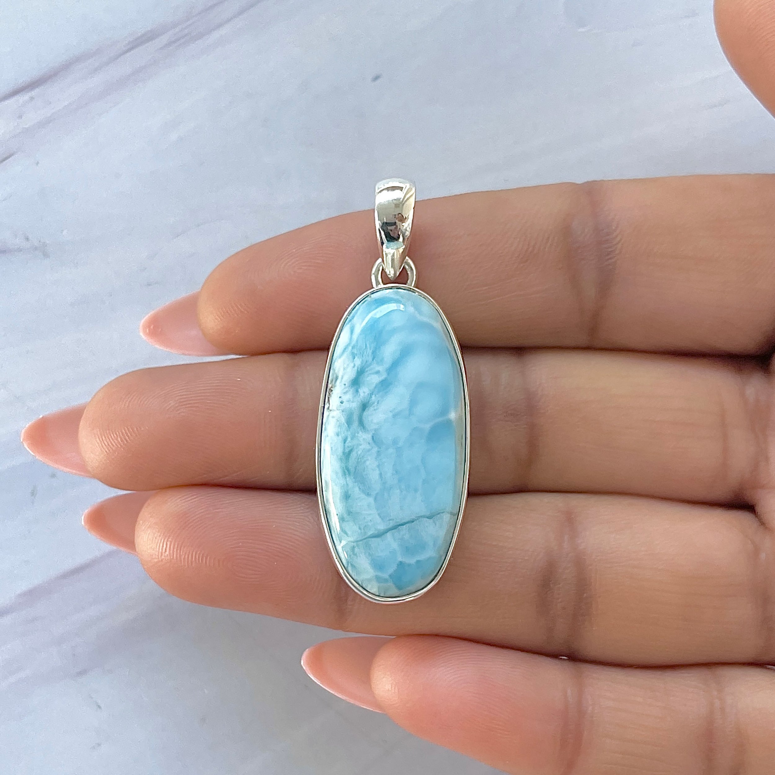 Larimar Pendant-(LAR-P-1669.)