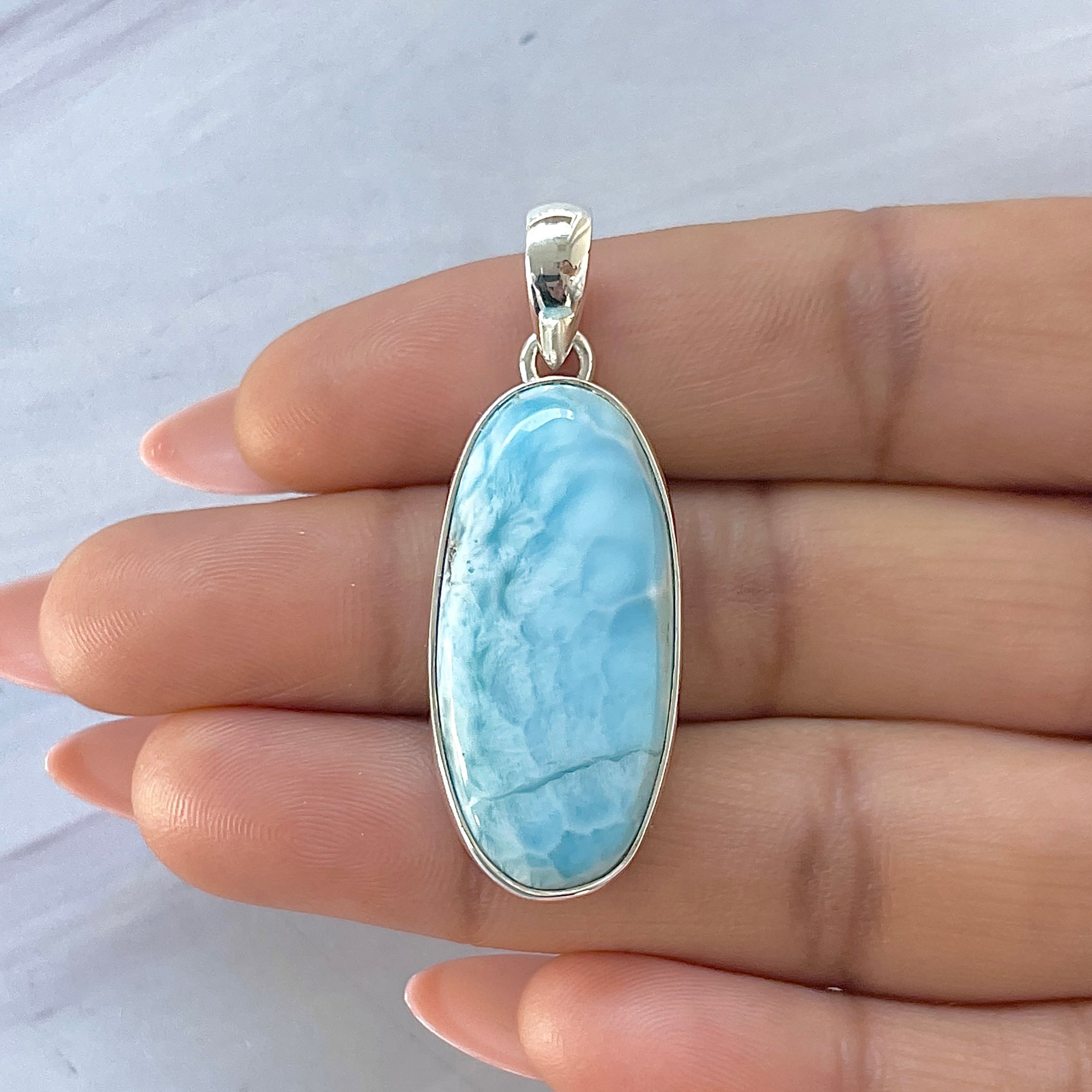 Larimar Pendant-(LAR-P-1669.)