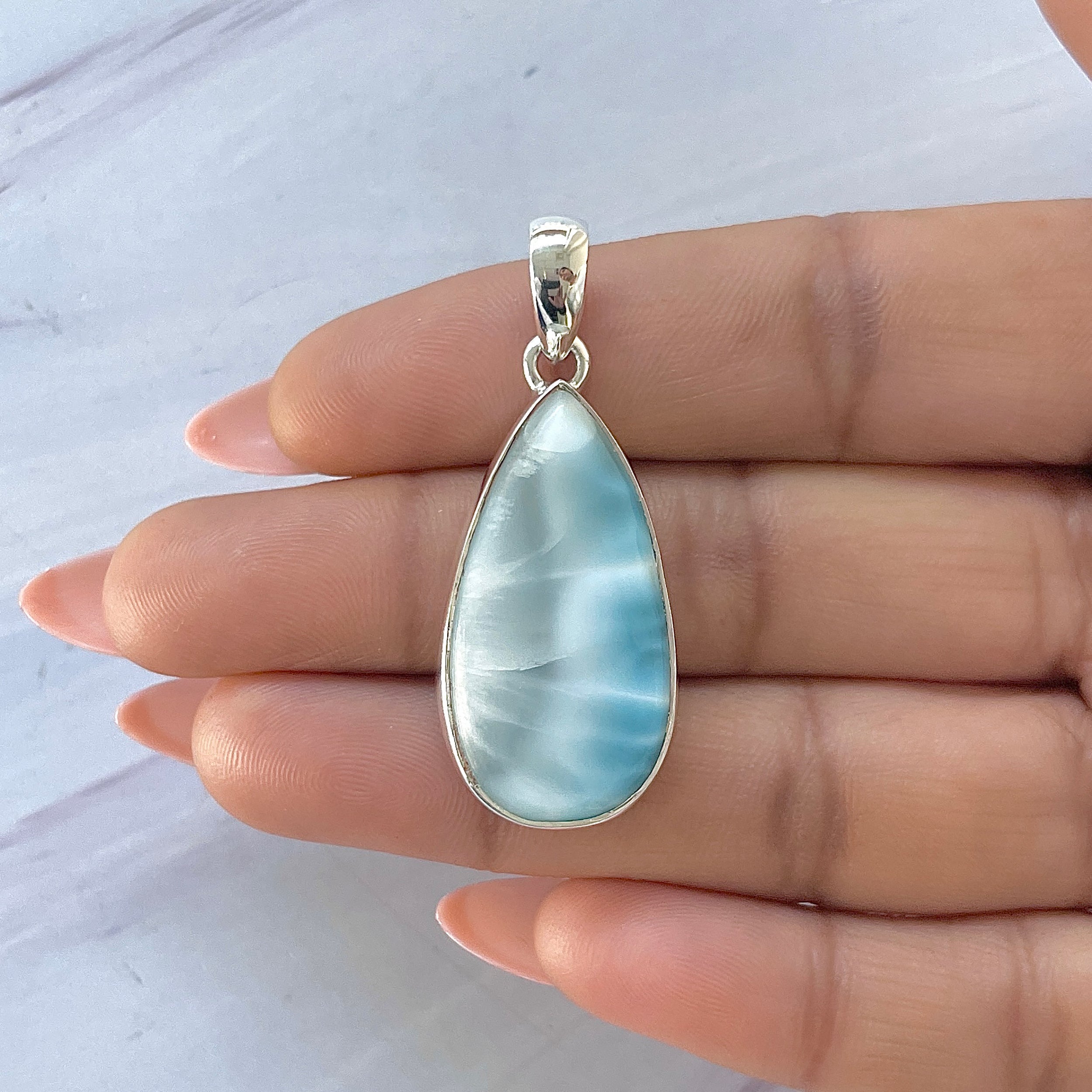 Larimar Pendant-(LAR-P-1670.)